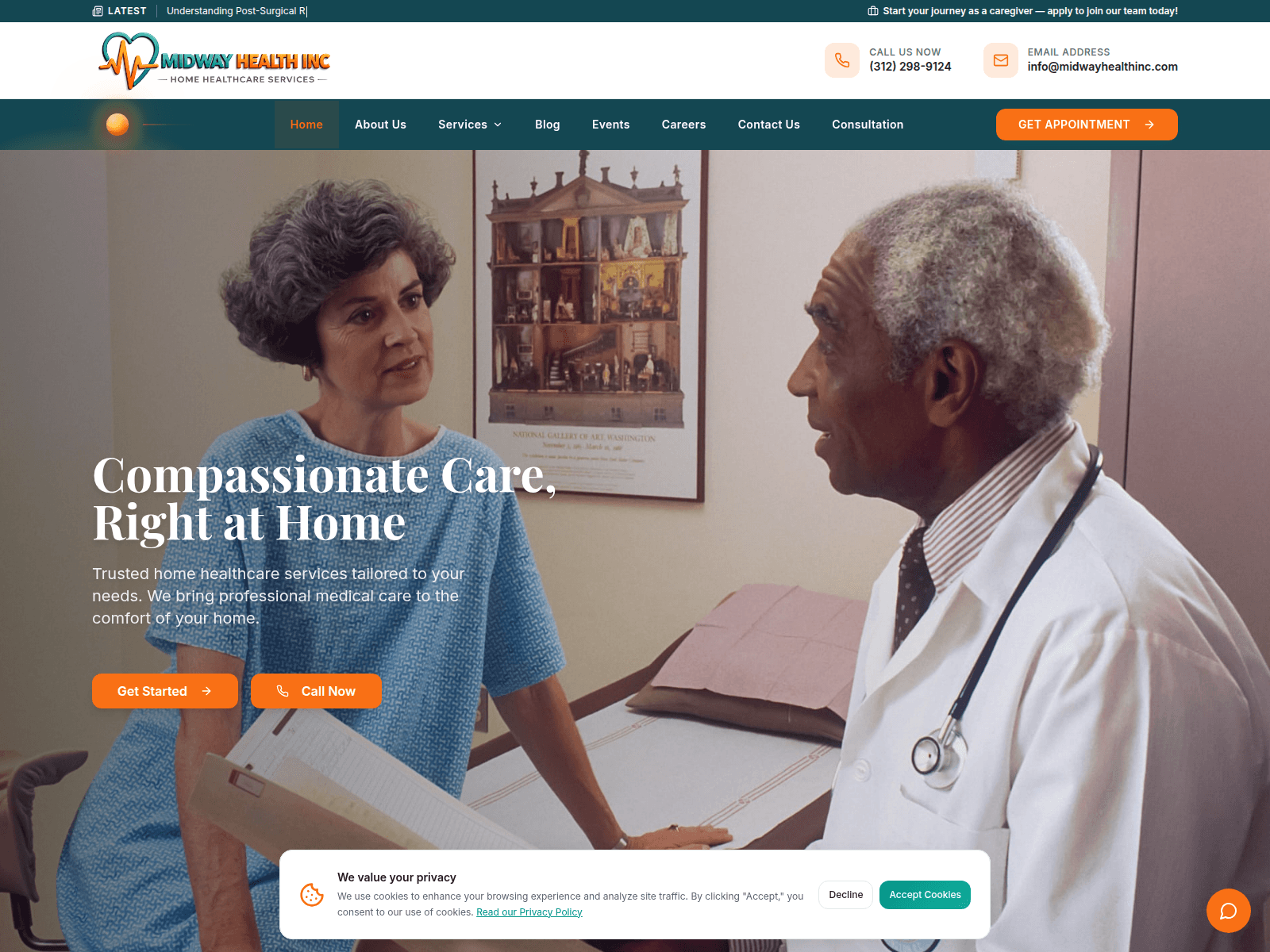 Screenshot of midwayhealthinc.com
