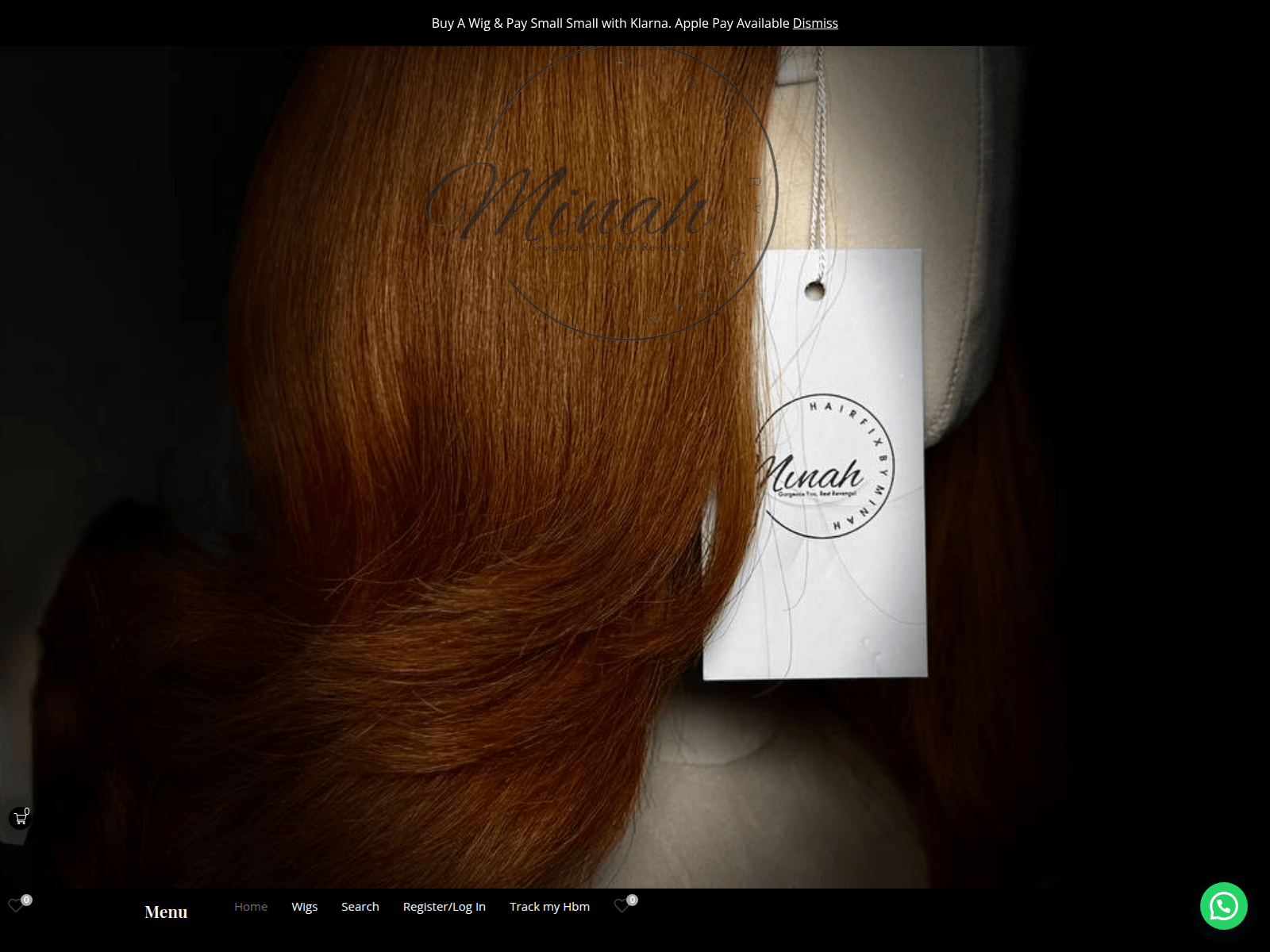 Screenshot of minahluxe.beauty