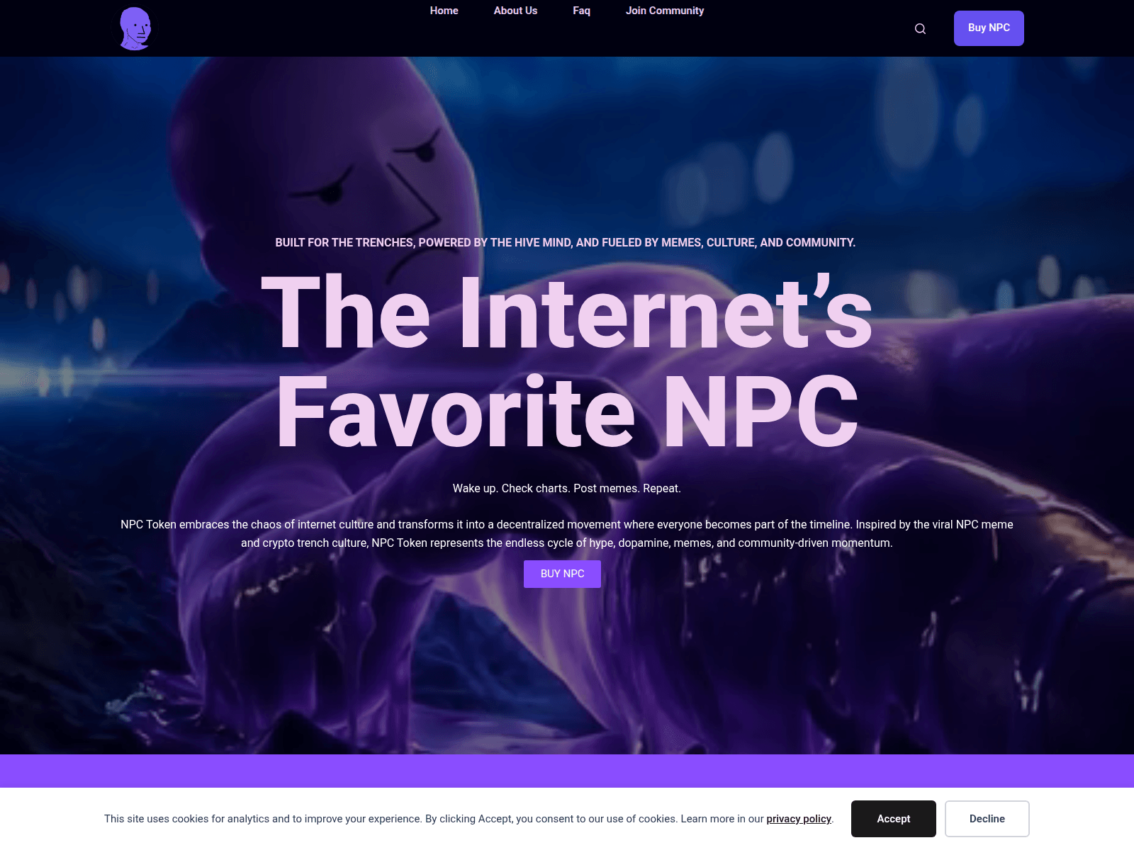 Screenshot of npcmonad.xyz