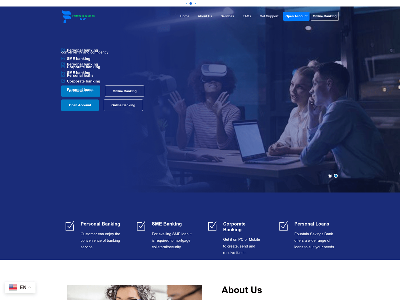 Screenshot of fountainsavingsbank.com