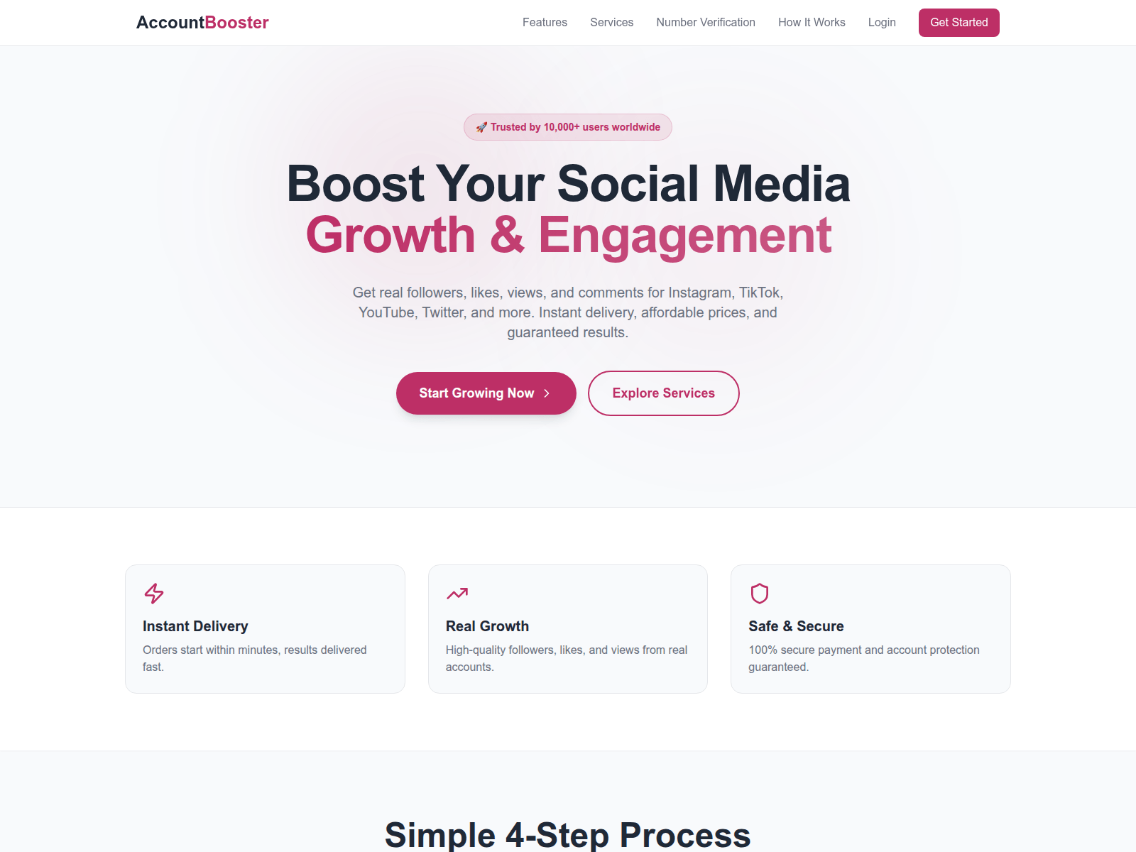Screenshot of accbooster.com