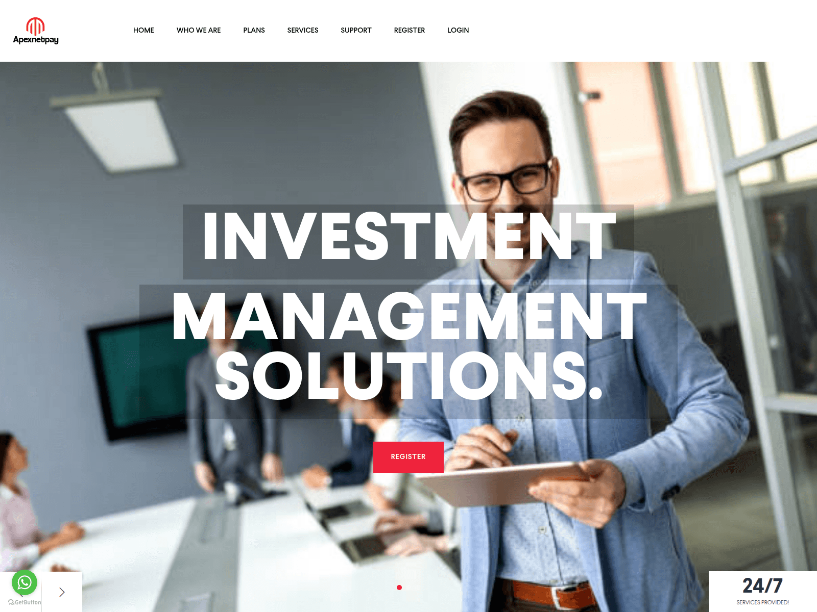 Screenshot of apexnetpay.com