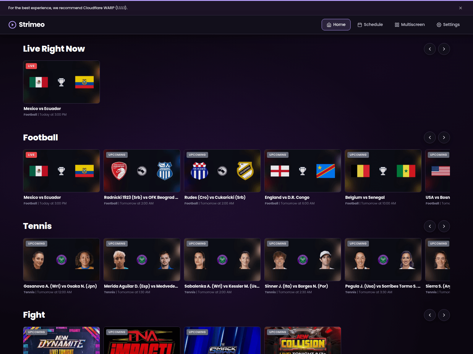 Screenshot of strimeo.xyz