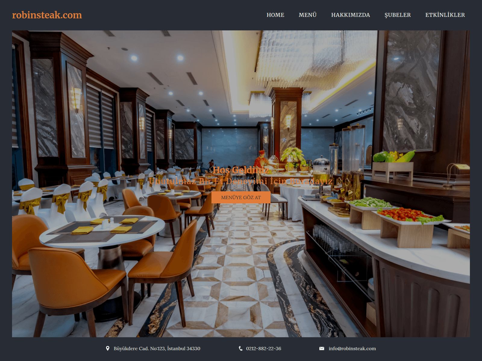 Screenshot of robinsteak.com