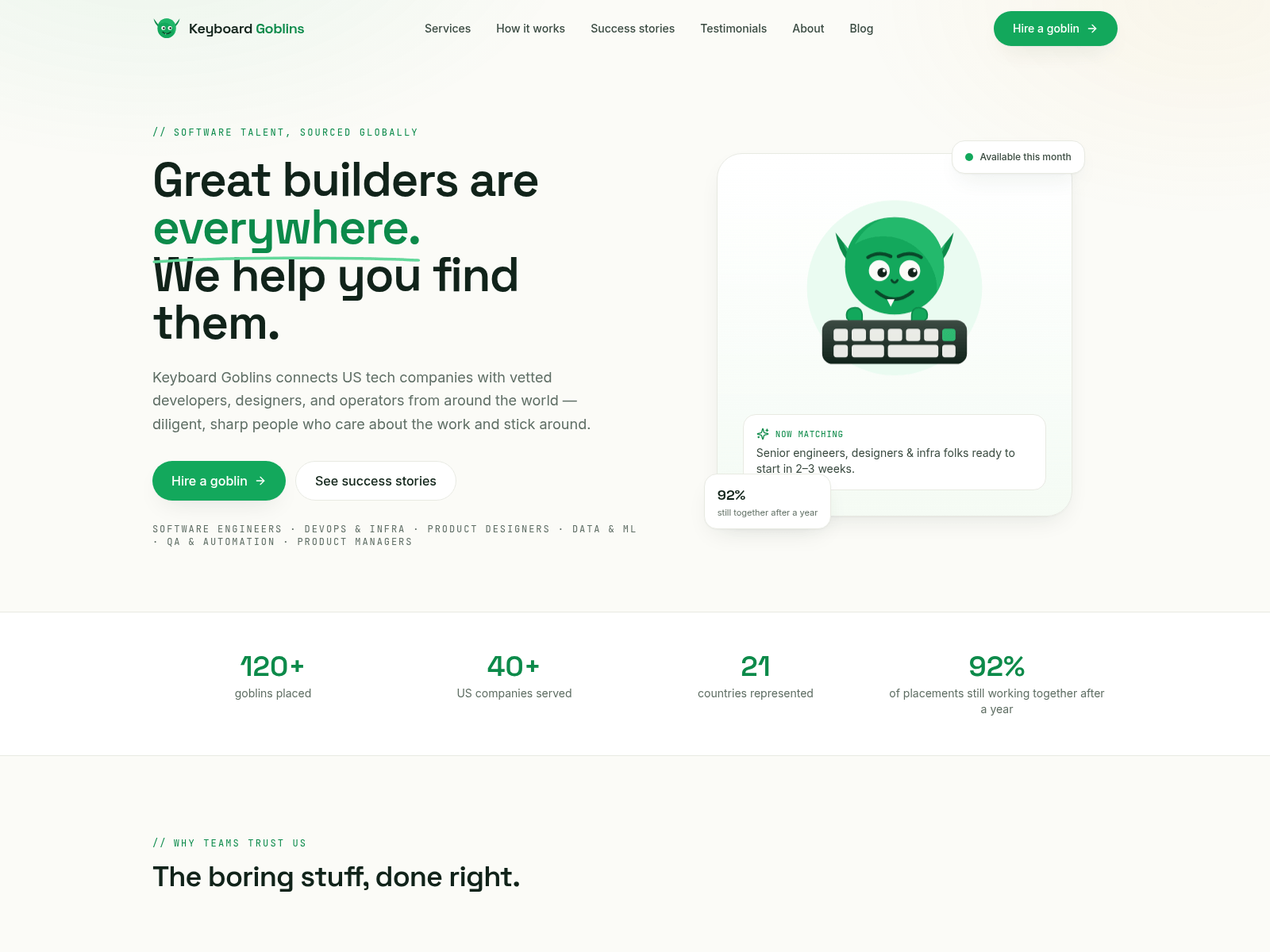 Screenshot of keyboardgoblins.com