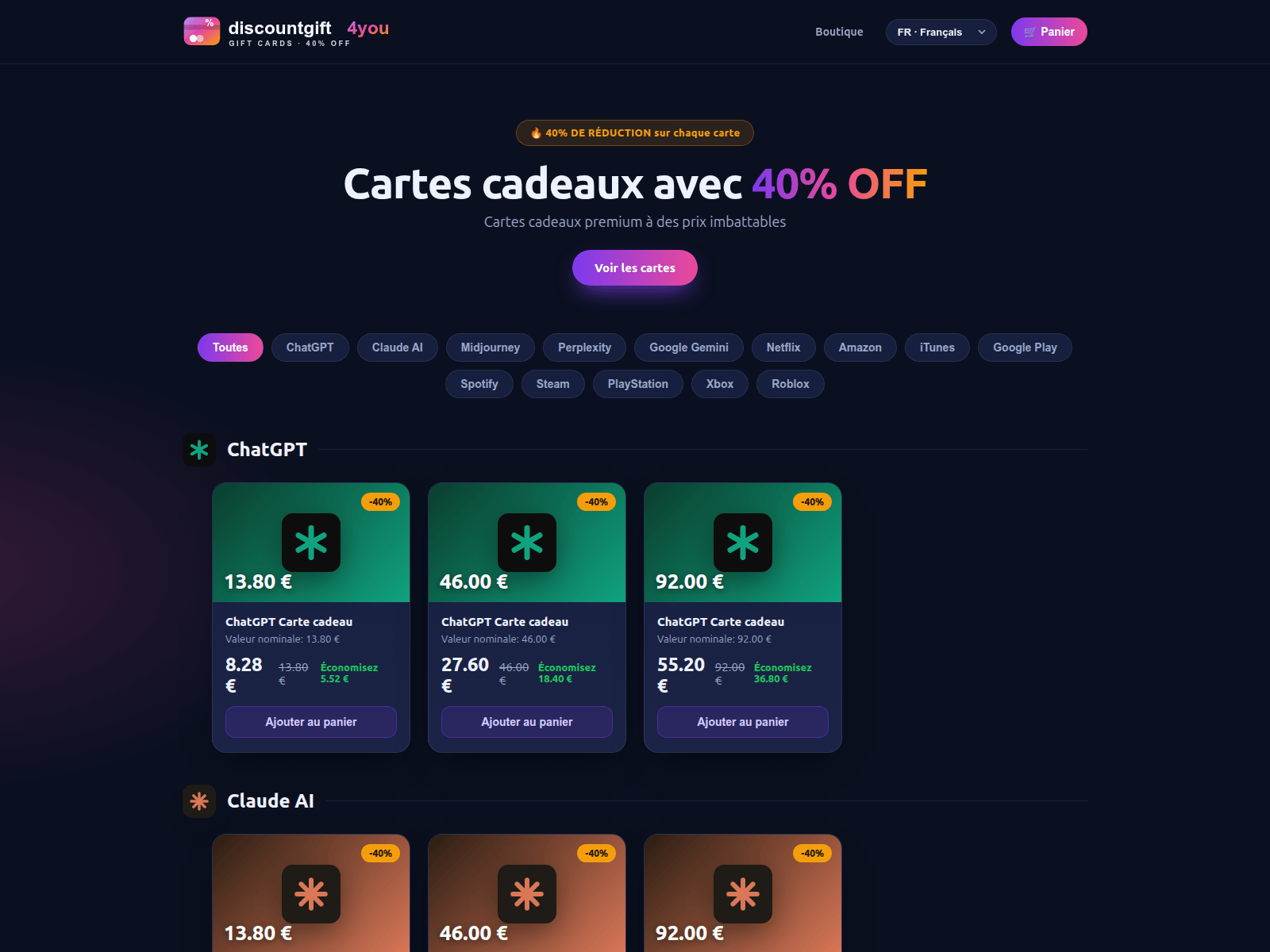 Screenshot of discountgift4y.com