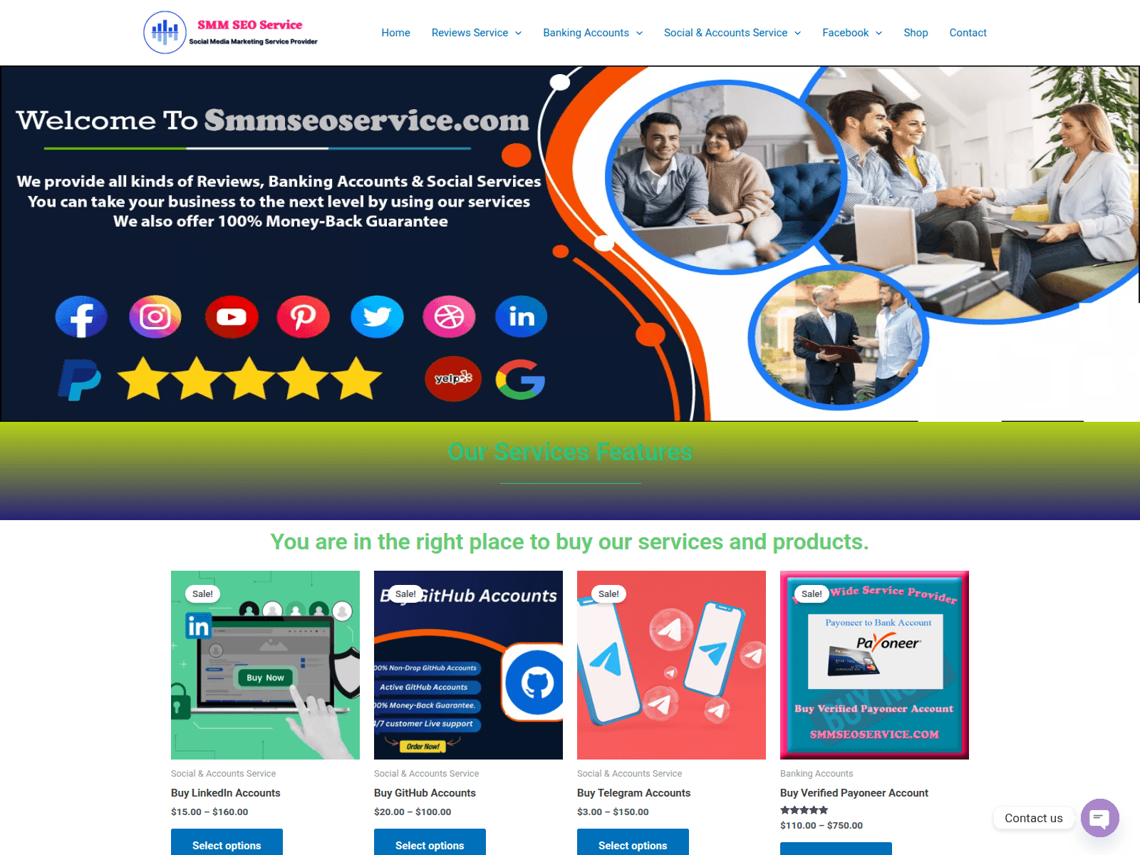 Screenshot of smmseoservice.com