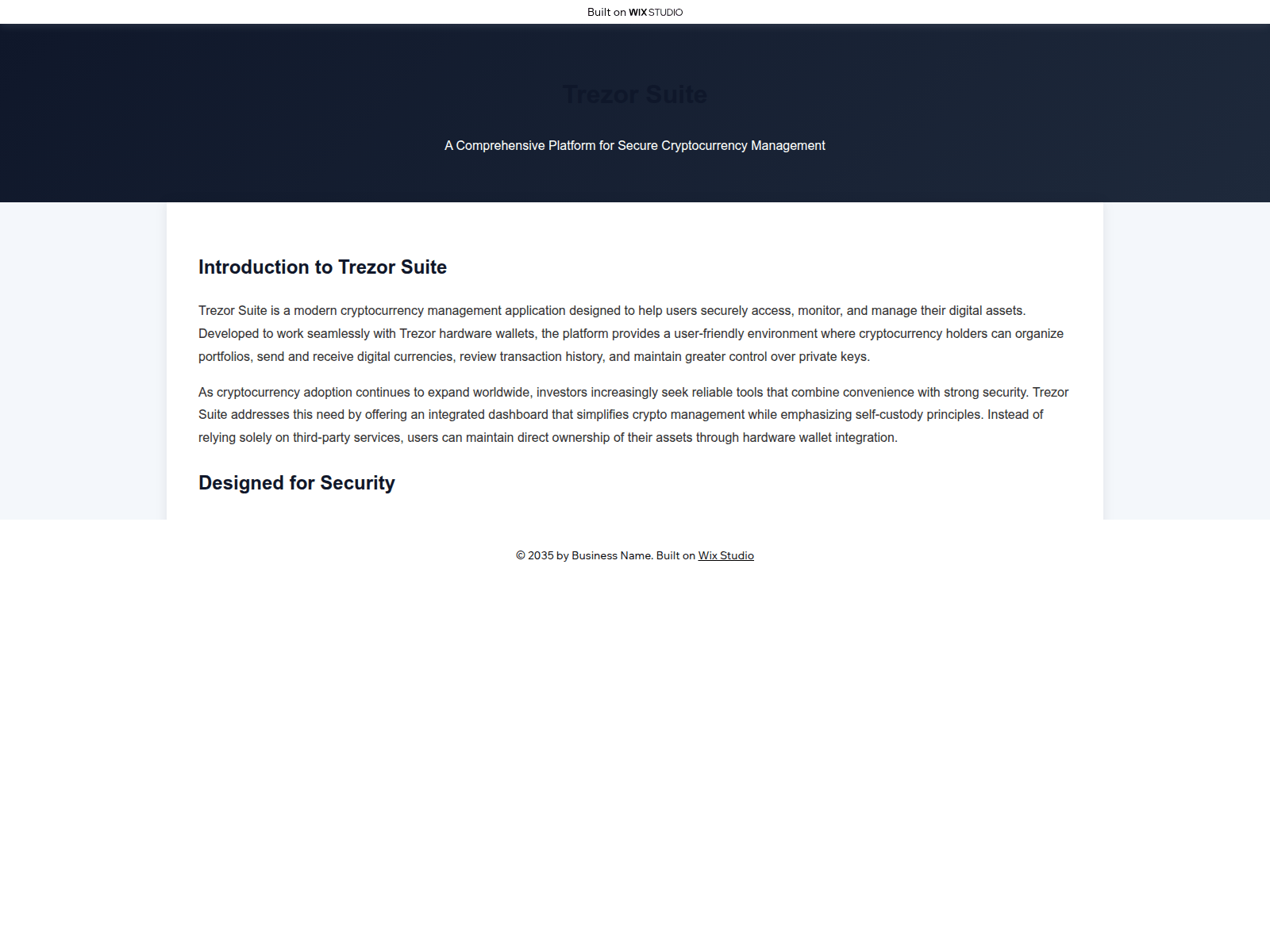 Screenshot of appsuites-trxore.wixstudio.com