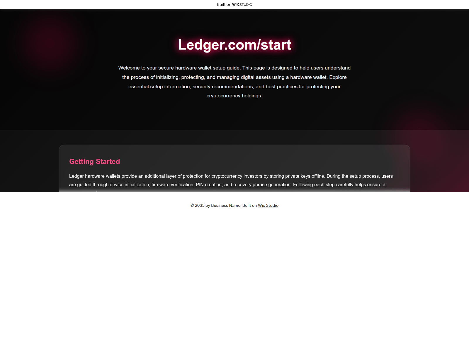 Screenshot of startsview-ledge.wixstudio.com