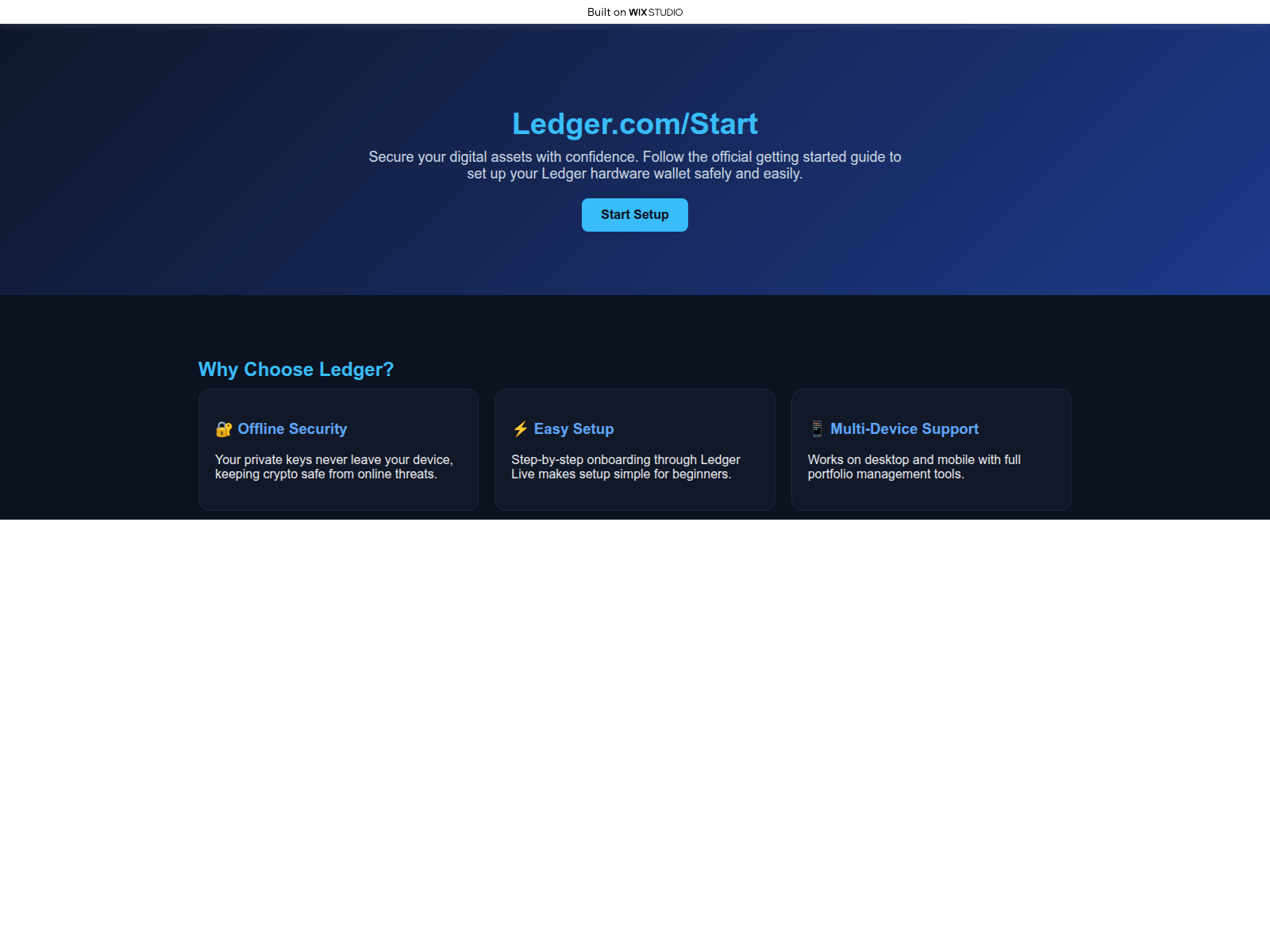 Screenshot of starten-ledgrcdn.wixstudio.com