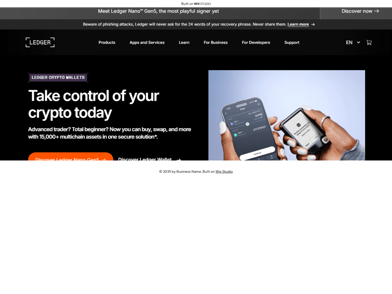 Screenshot of homepage-ledgurcdn.wixstudio.com