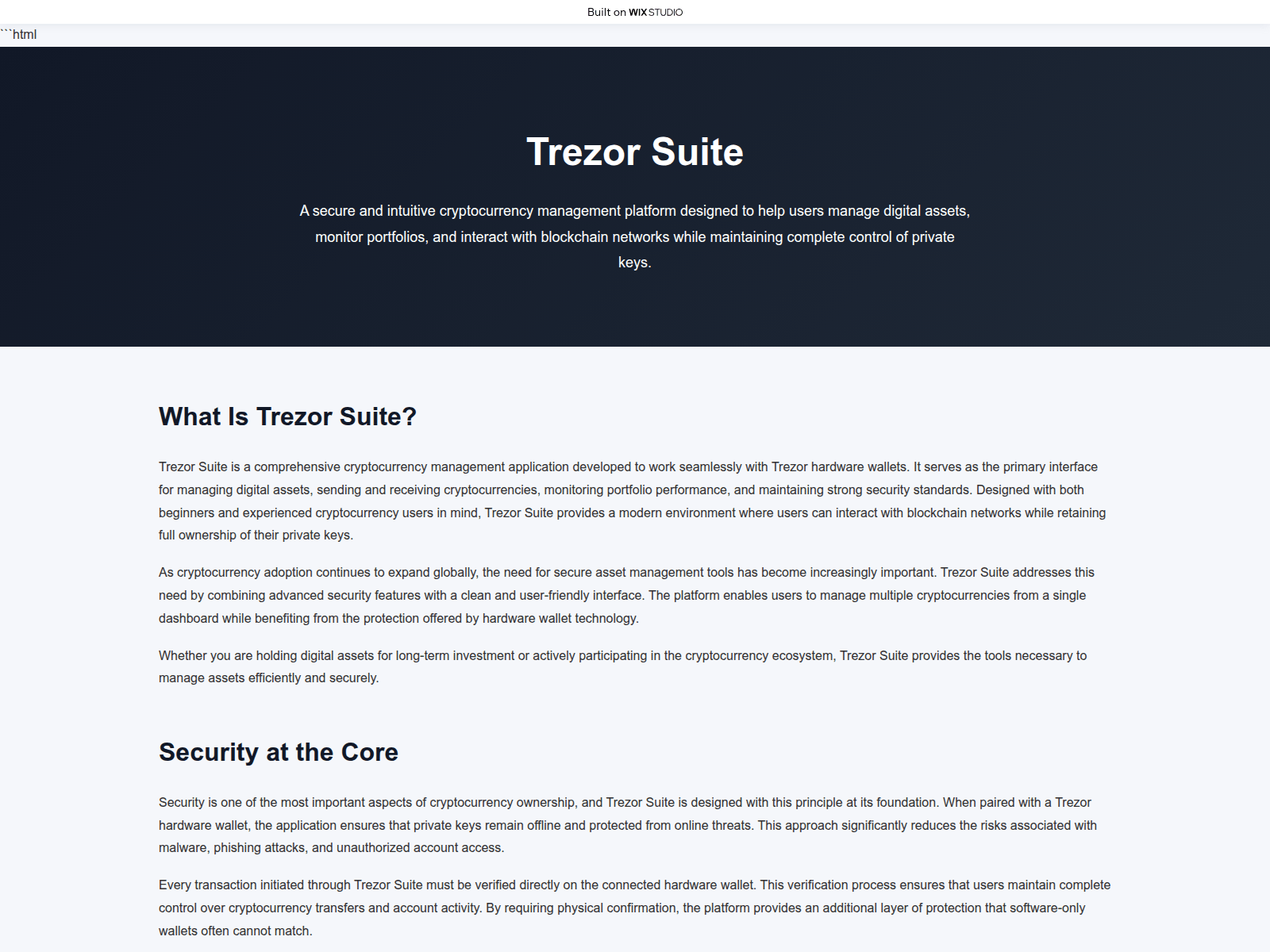 Screenshot of intro-tech.wixstudio.com