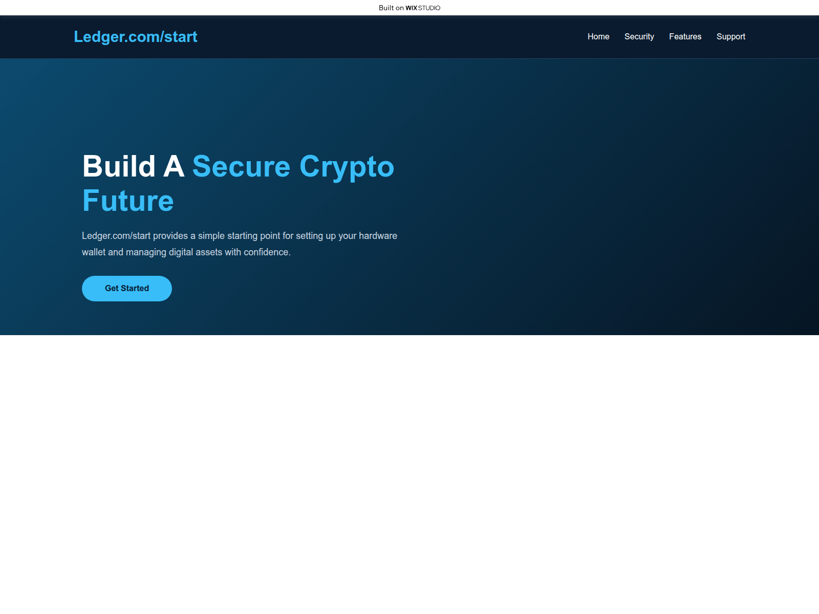 Screenshot of startcom-ledgecdn.wixstudio.com