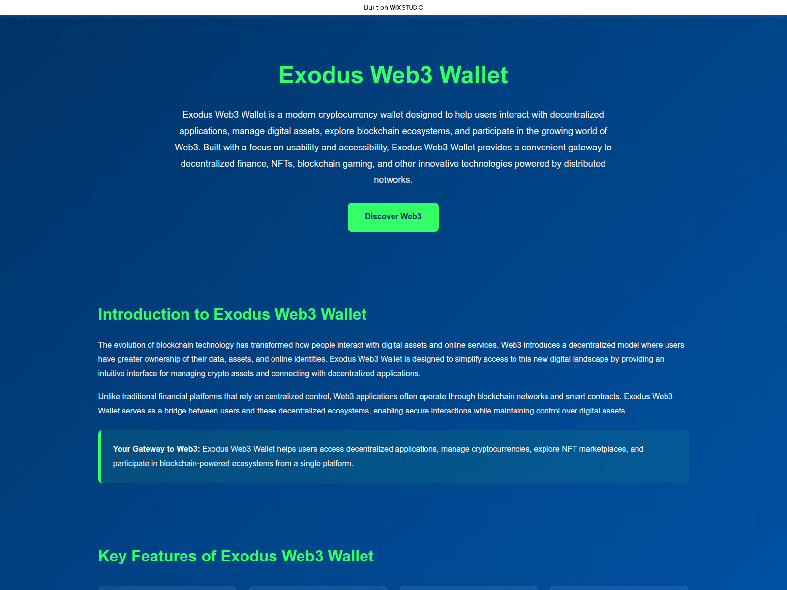 Screenshot of explore-exods-home.wixstudio.com