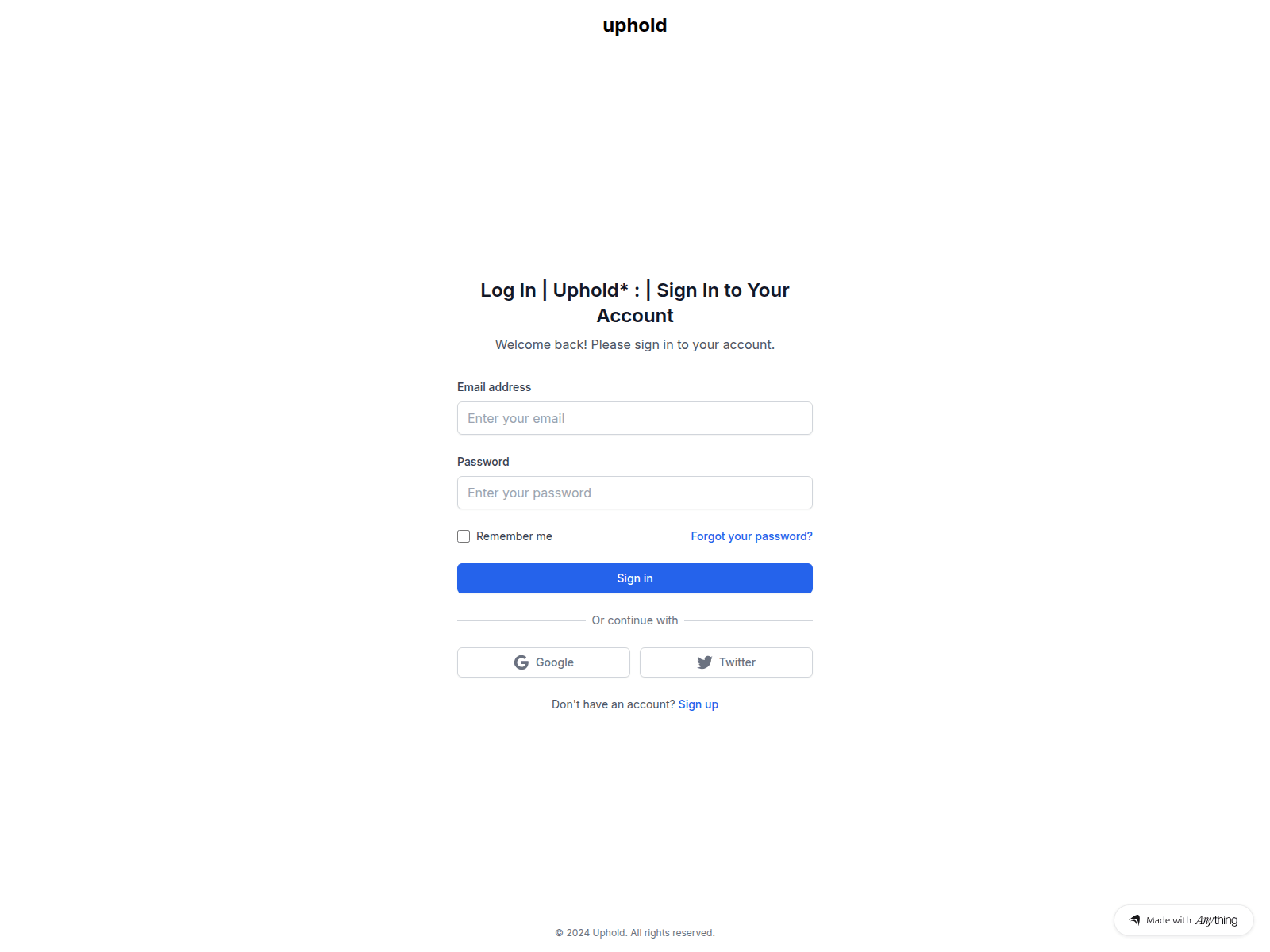 Screenshot of uphold-io.created.app