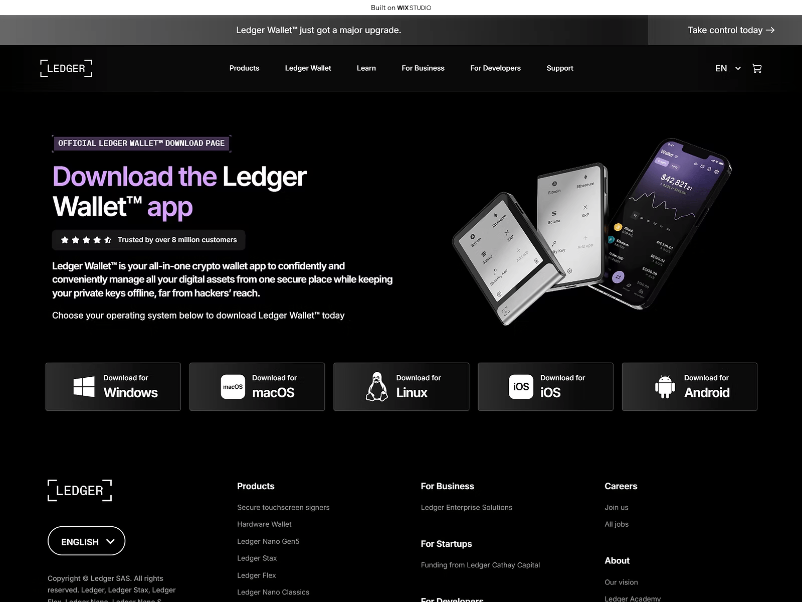 Screenshot of iostart-ledgreapps.wixstudio.com