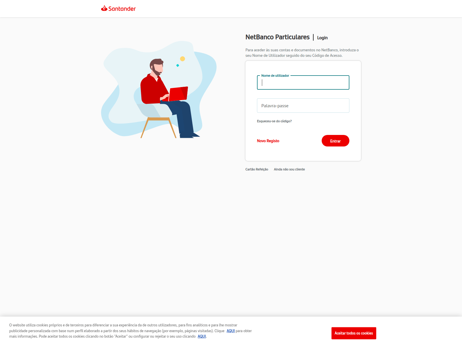 Screenshot of santander-portugal.com