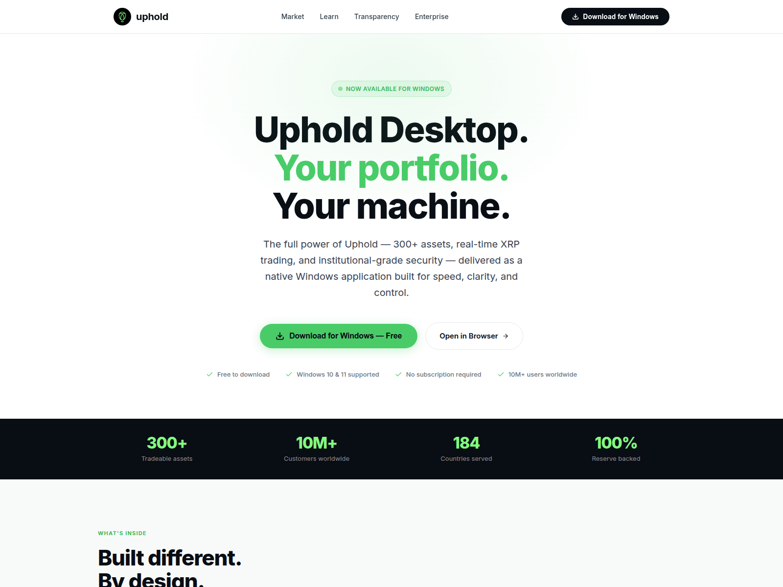 Screenshot of upholddesktop.net