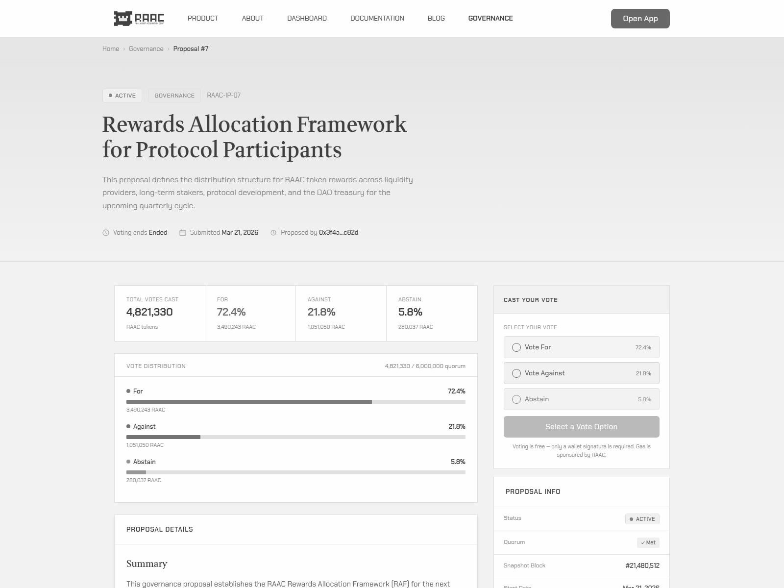 Screenshot of enroll-raac.com