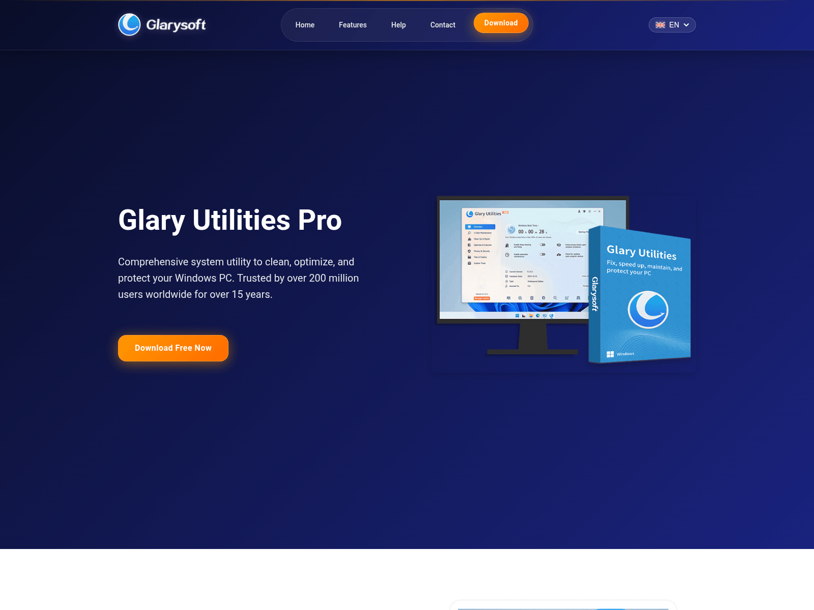Screenshot of glary-utilities.com