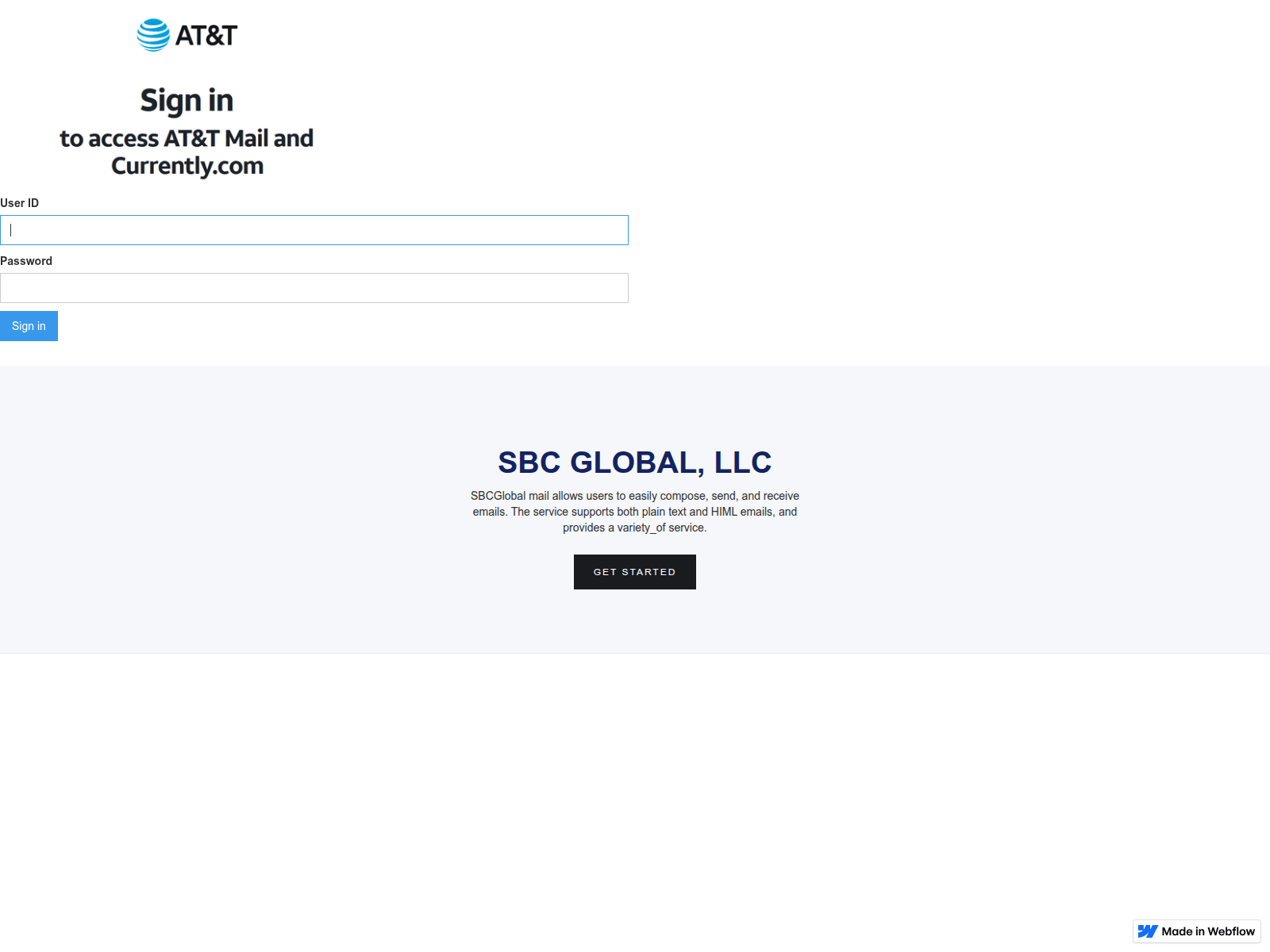 Screenshot of sbcverify-f0f7ef.webflow.io