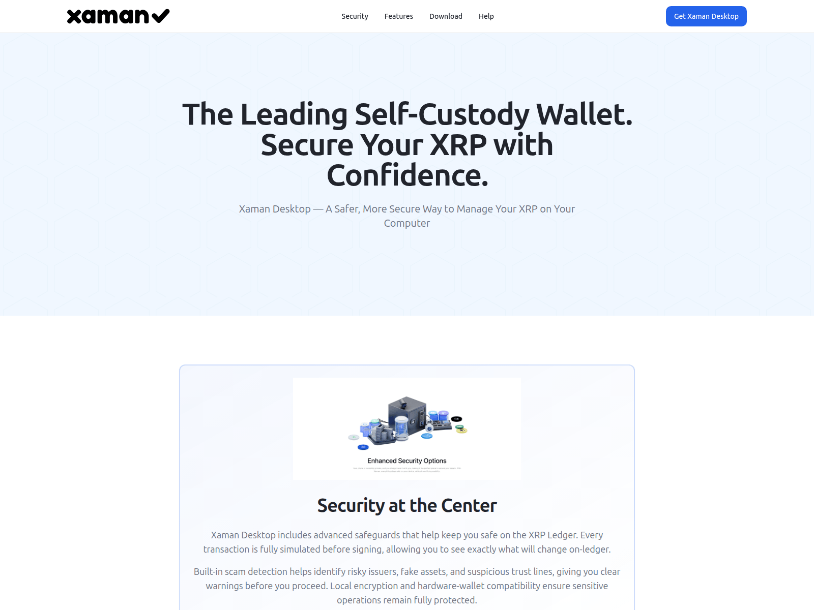 Screenshot of xamanwindowswallet.com