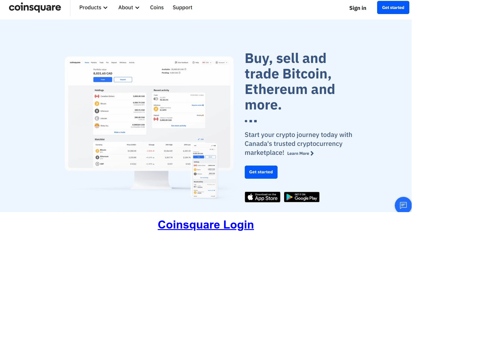 Screenshot of coaensquarelogin.webflow.io