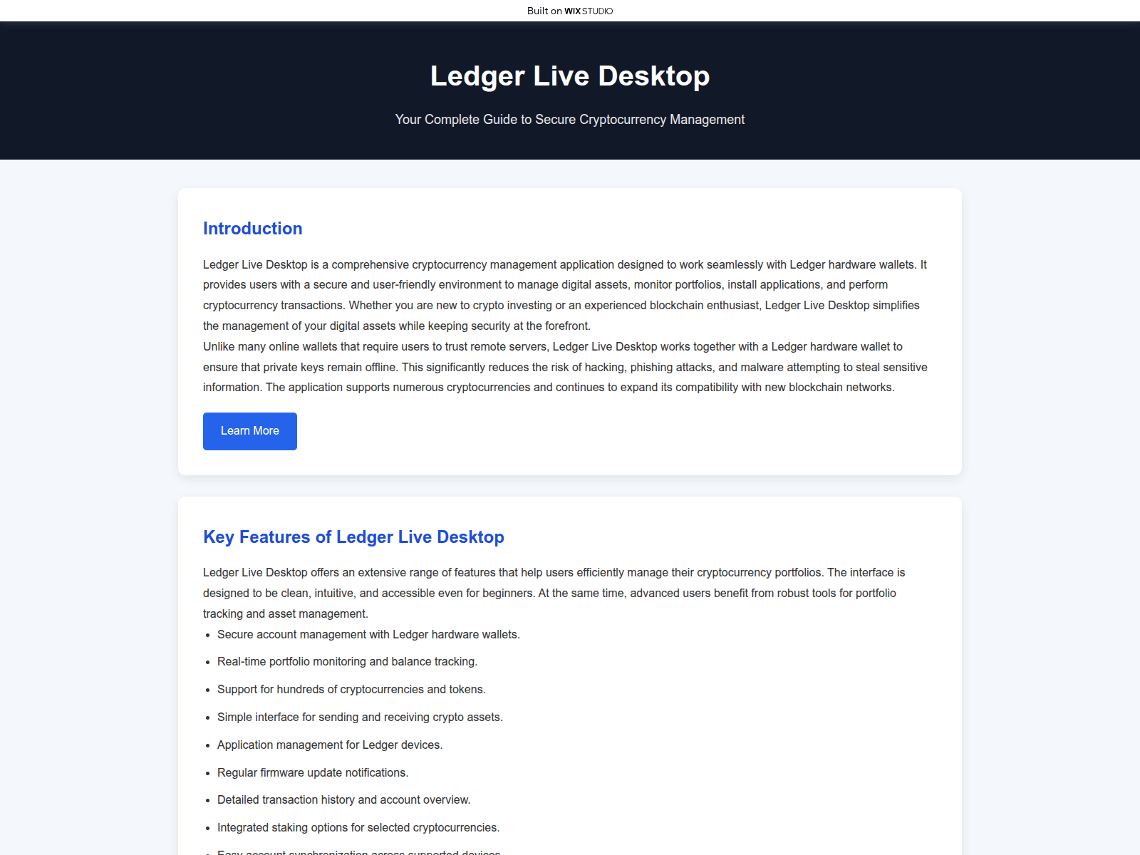 Screenshot of opendesktop-live.wixstudio.com