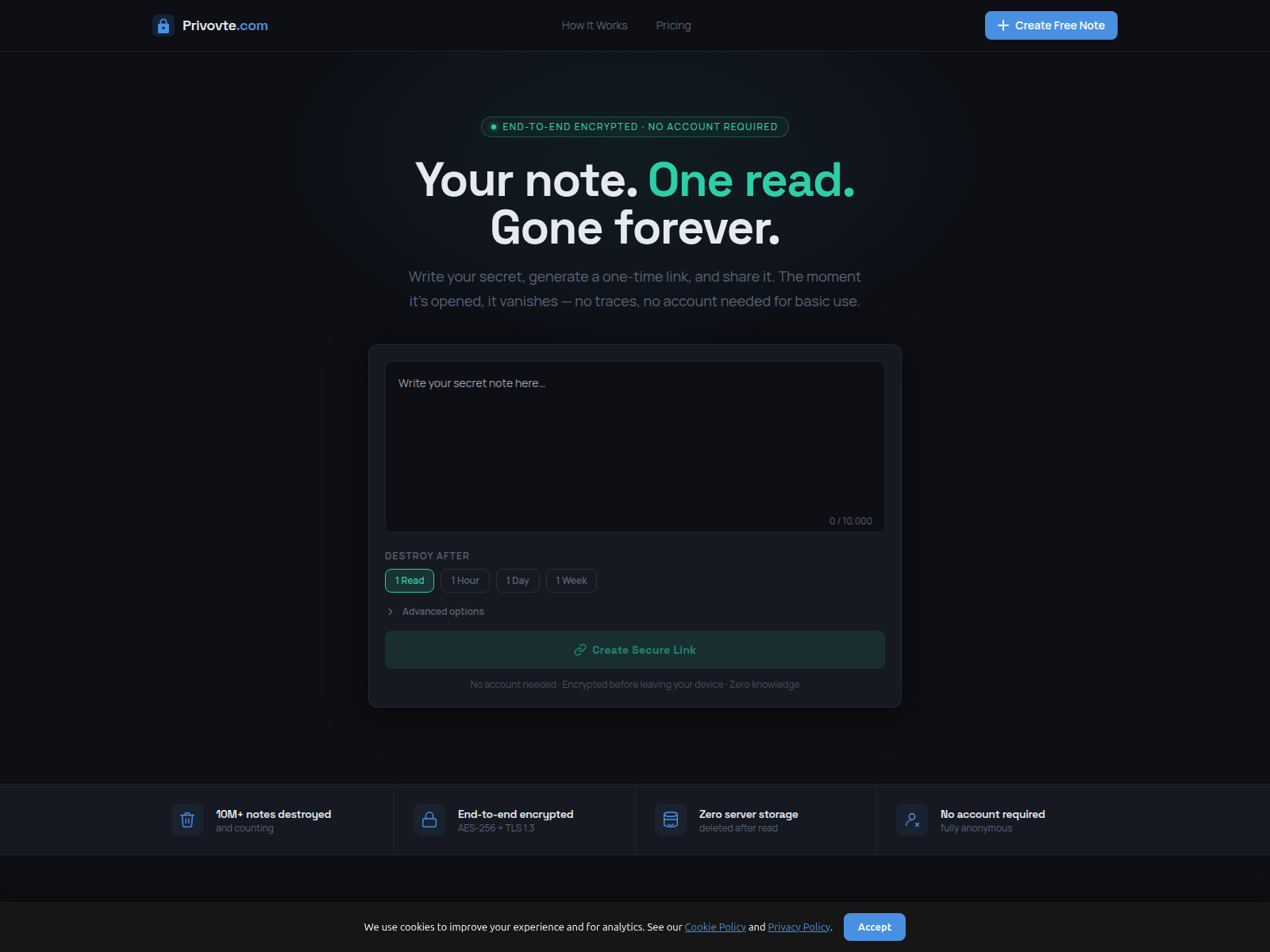 Screenshot of privovte.com