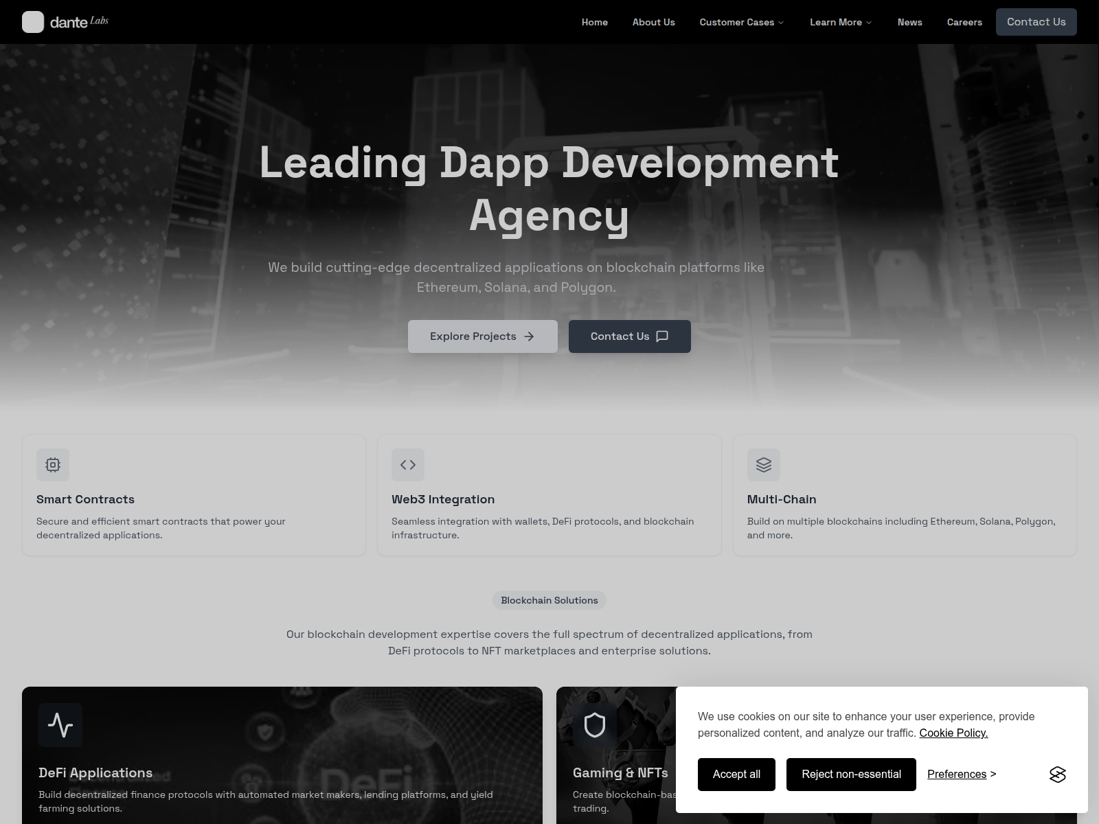 Screenshot of dantelabs.us