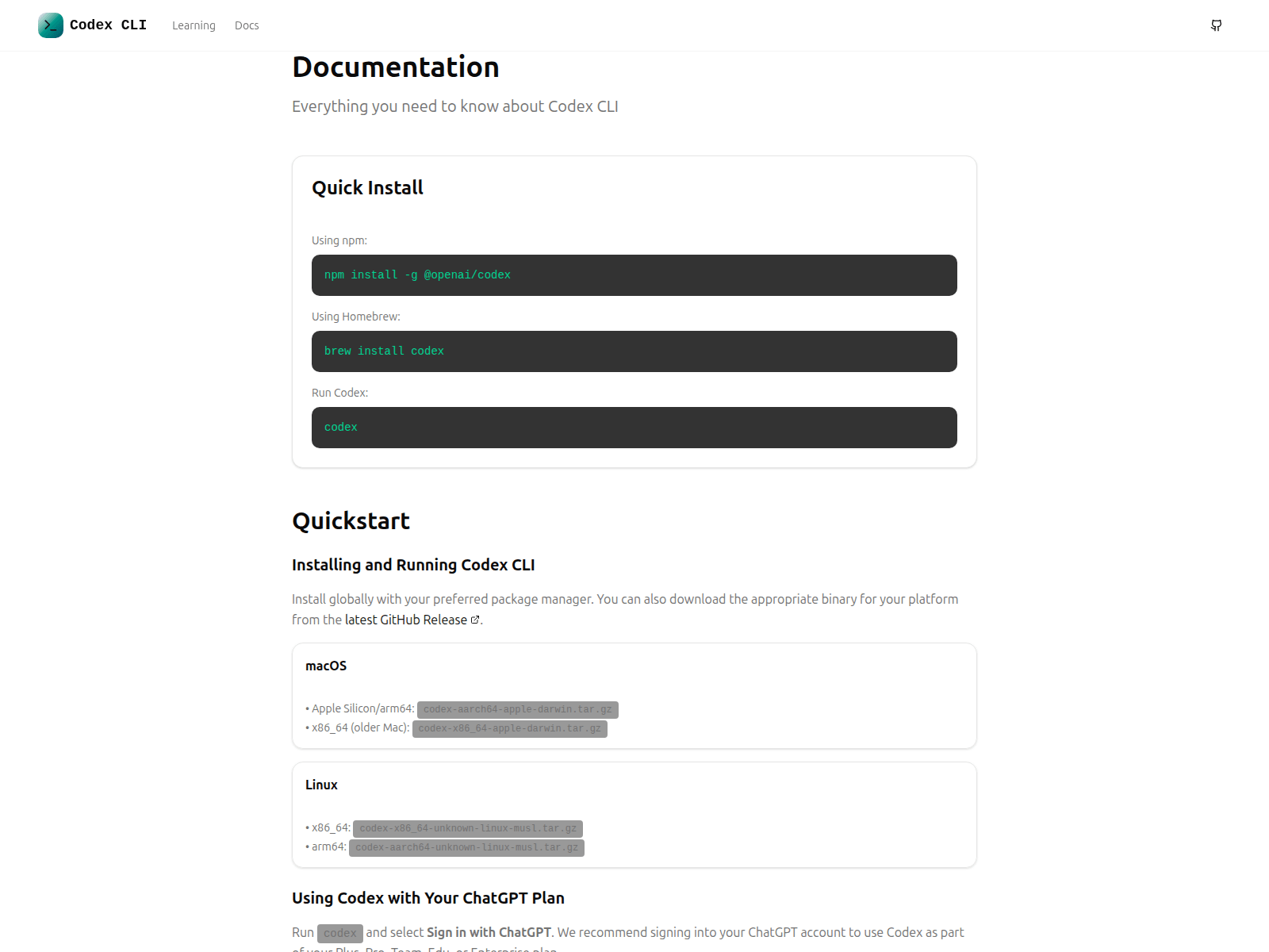 Screenshot of openaicli.com