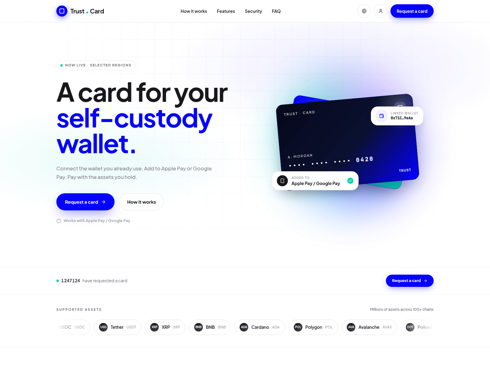 Screenshot of request-trustcard.com