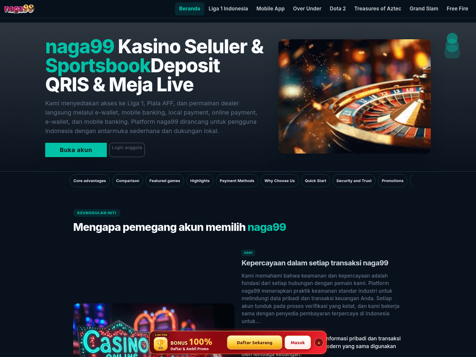 Screenshot of naga99.onl