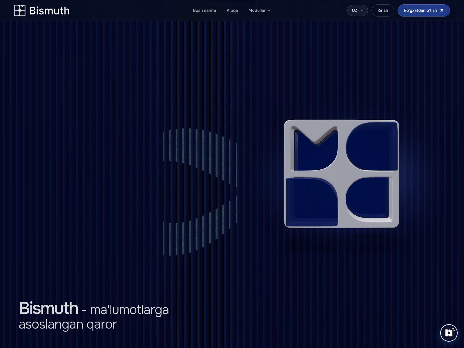 Screenshot of bismuth.uz