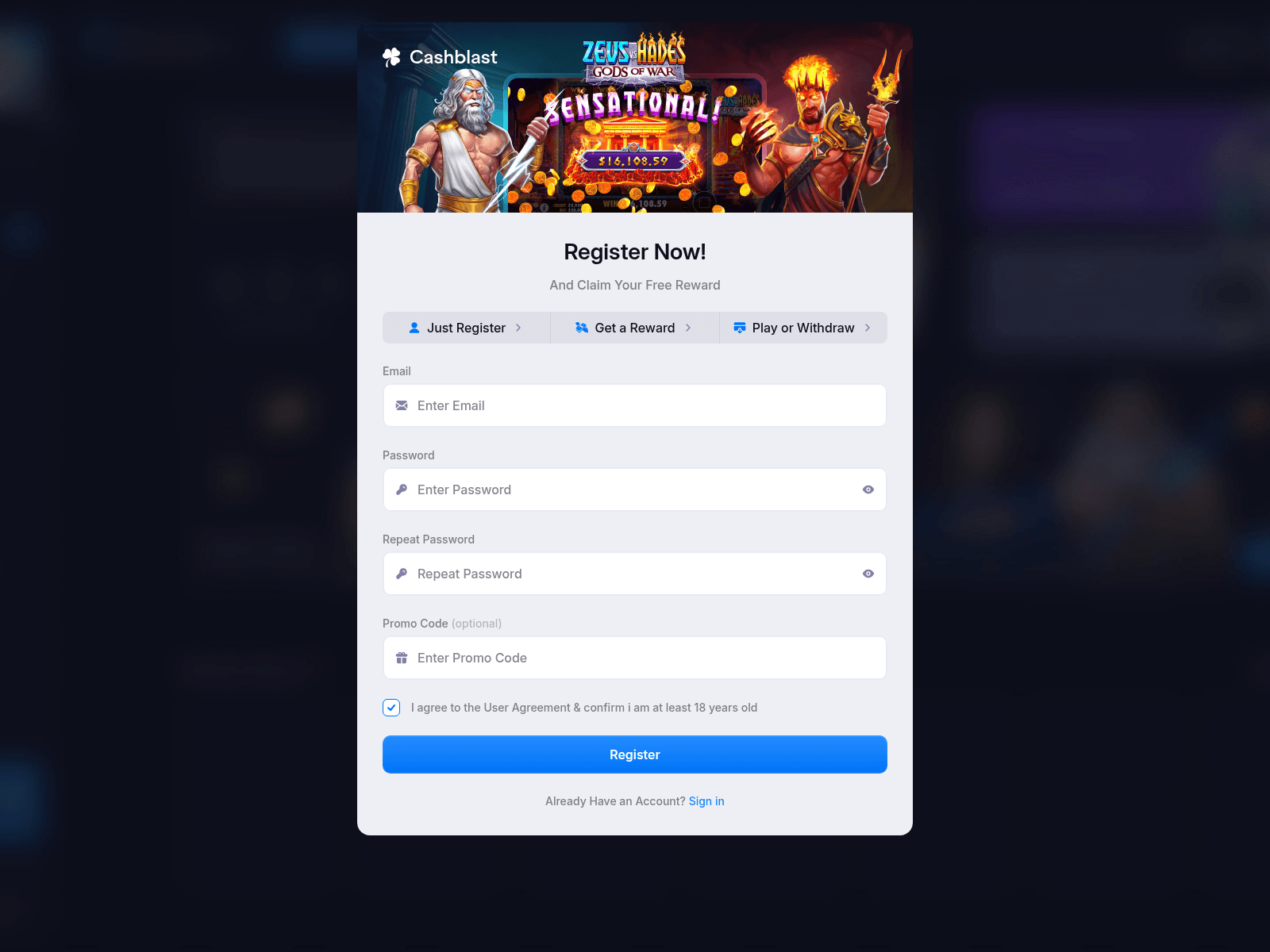 Screenshot of cashblast.vip
