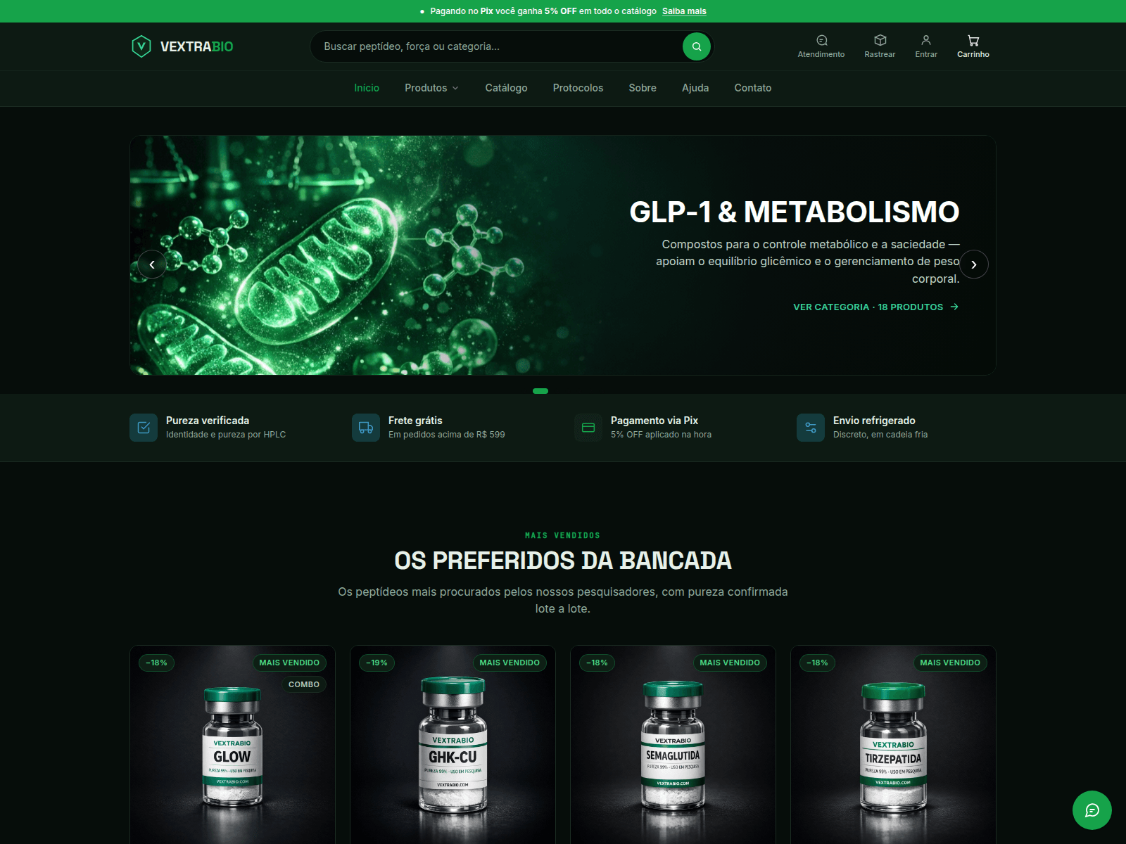 Screenshot of vextrabio.com