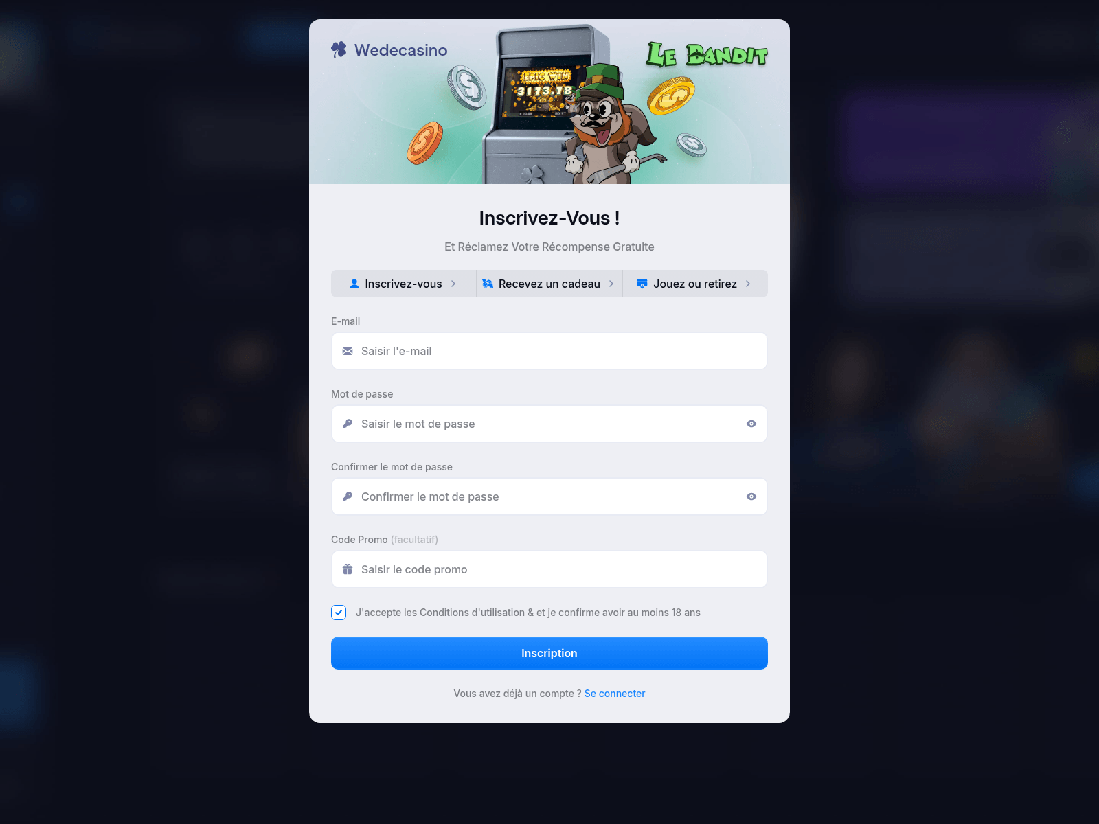 Screenshot of wedecasino.com