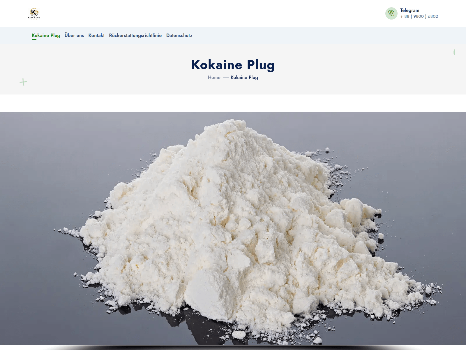 Screenshot of kokaineplug.com