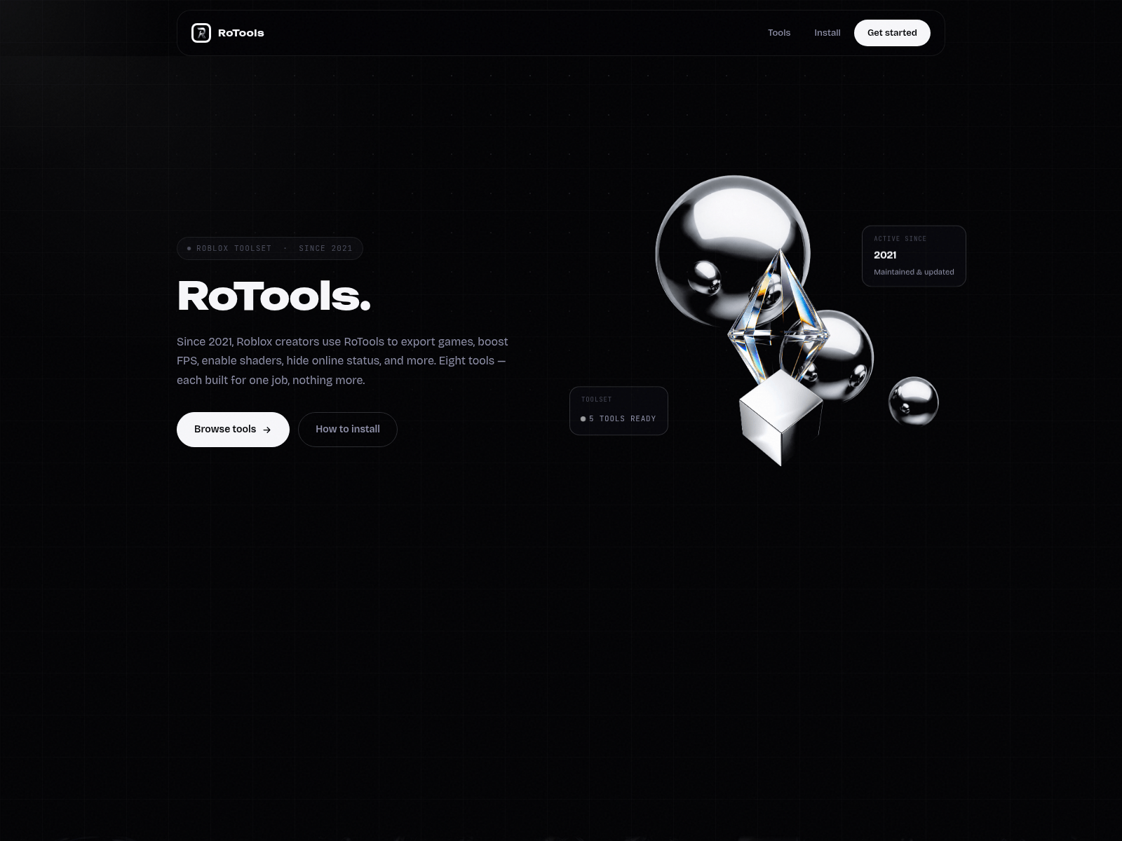 Screenshot of rotools.info