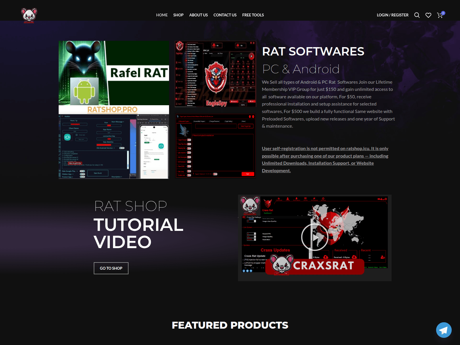 Screenshot of ratshop.shop