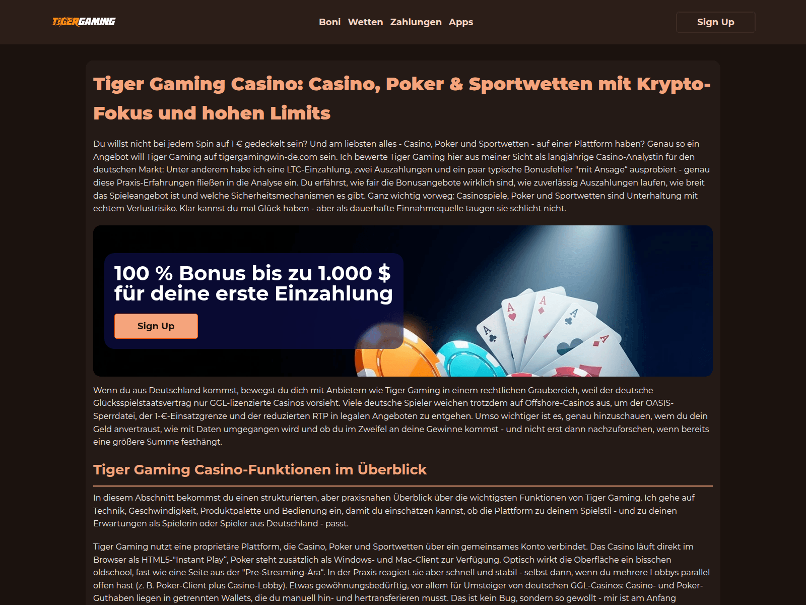 Screenshot of tigergamingwin-de.com