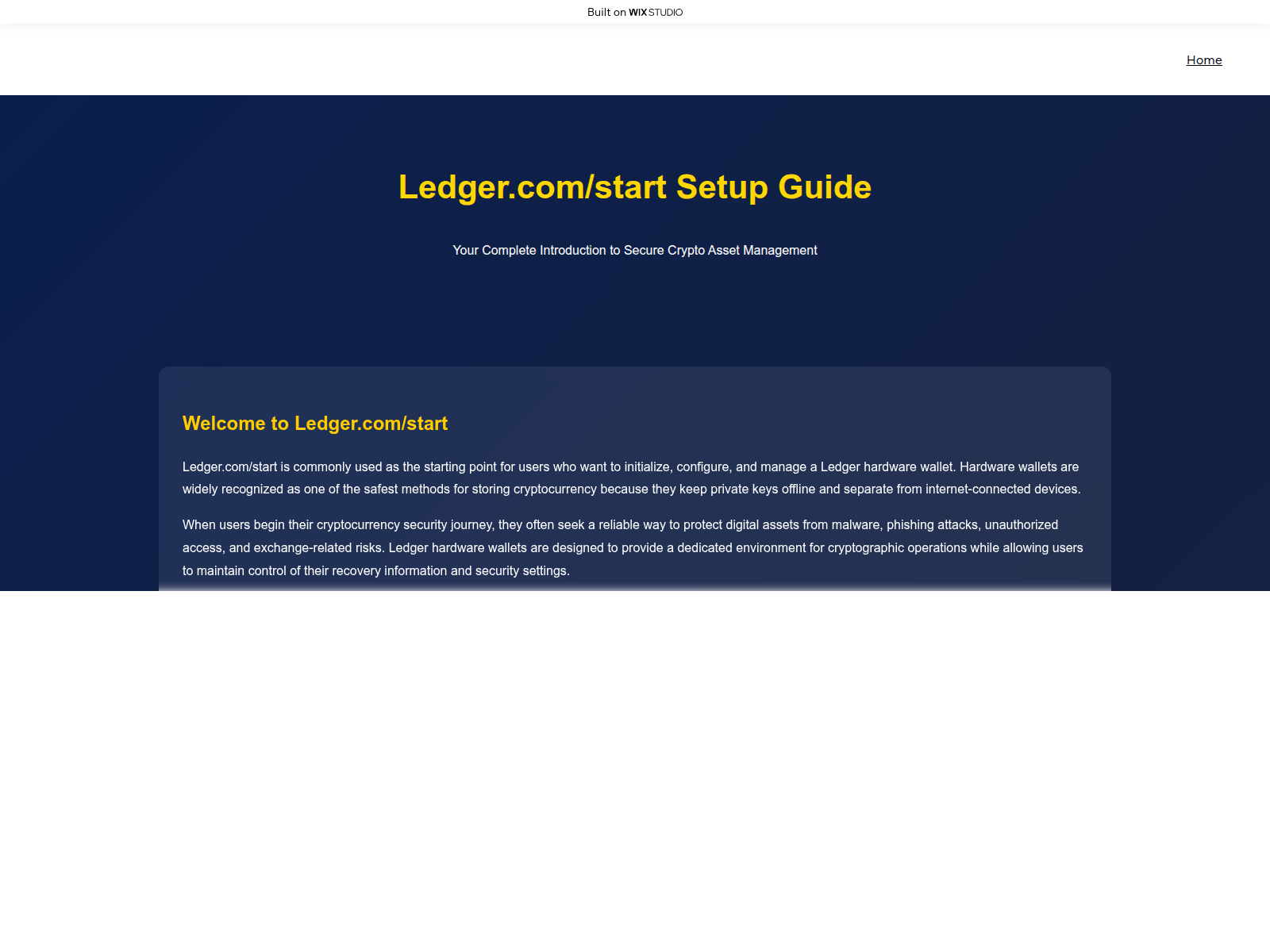 Screenshot of official-ledgestrts.wixstudio.com