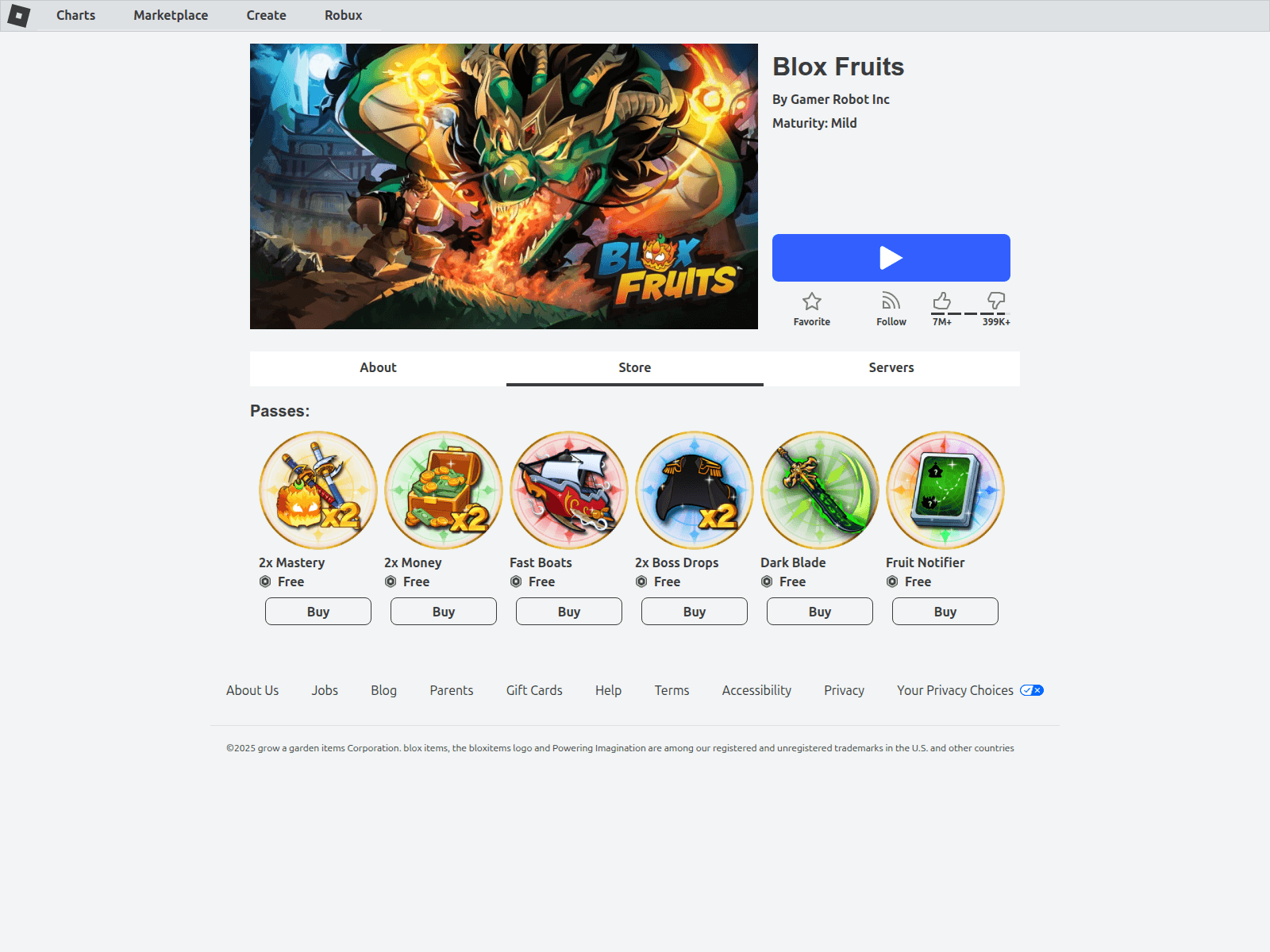 Screenshot of bluxxfruit.netlify.app