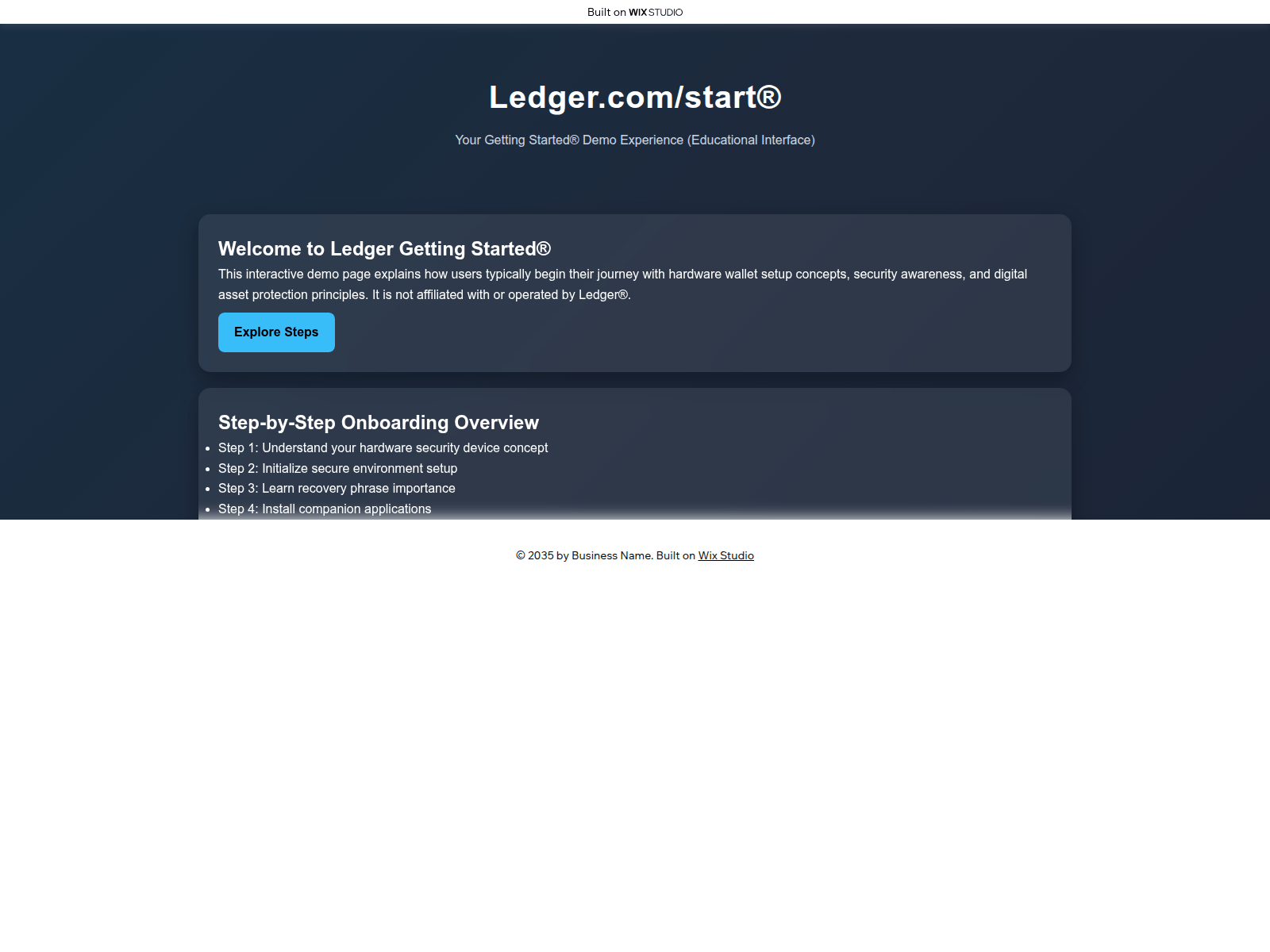 Screenshot of hub-ledgurcom.wixstudio.com