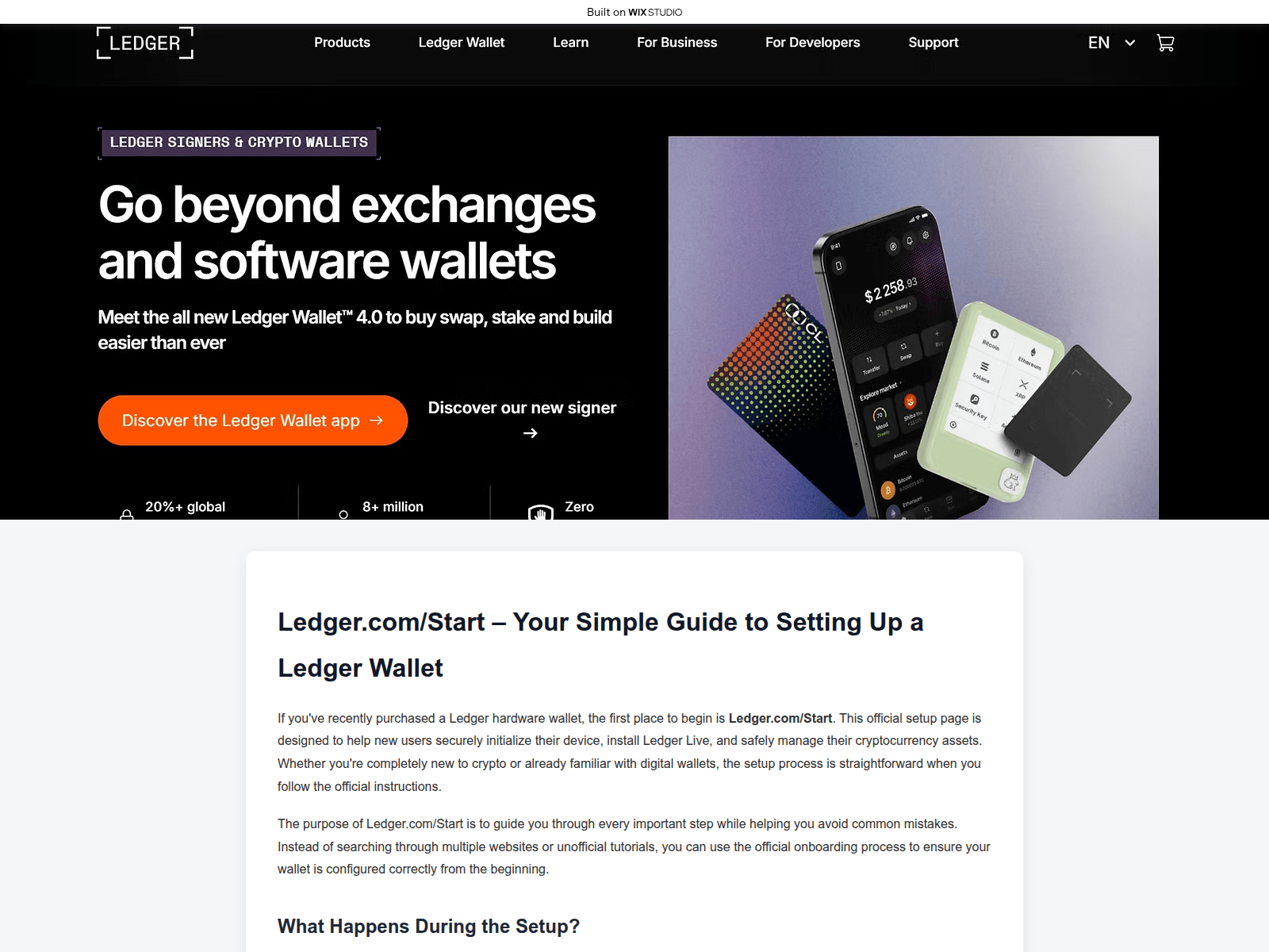 Screenshot of getstarted-ledzercdn.wixstudio.com