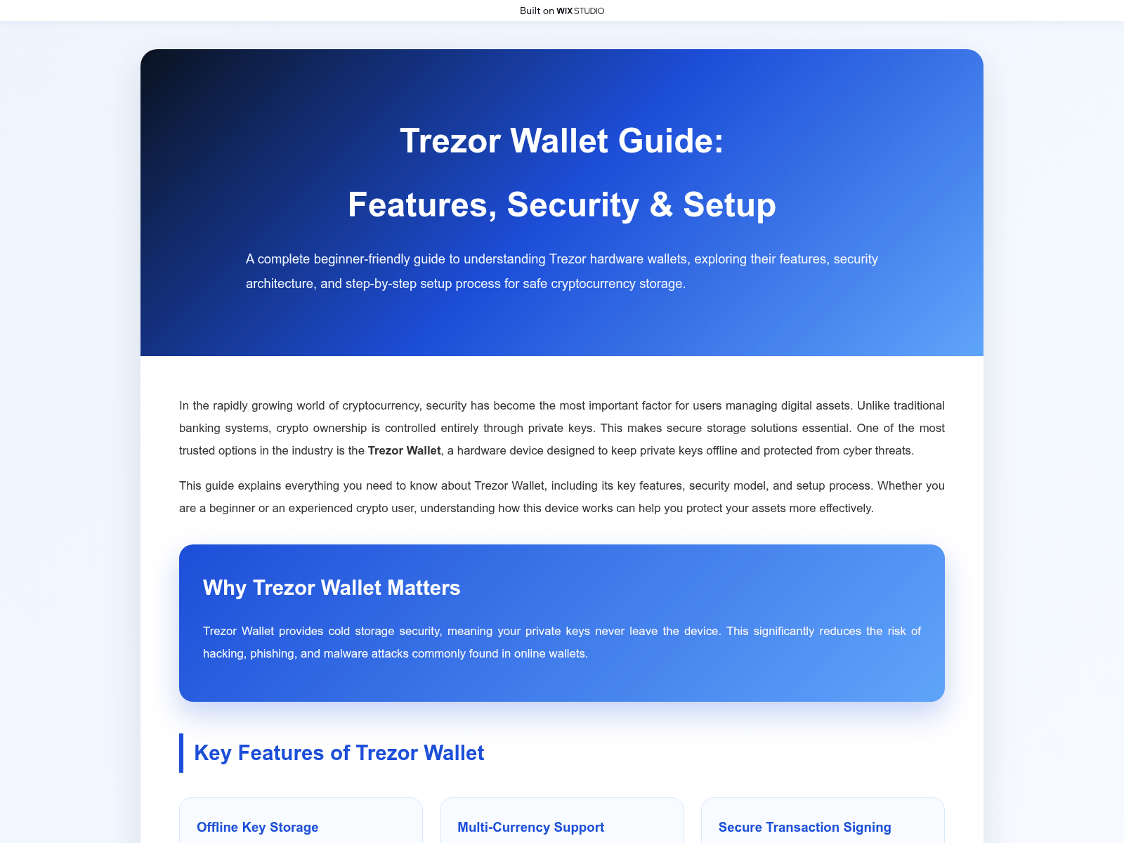 Screenshot of homepage-trexzio.wixstudio.com