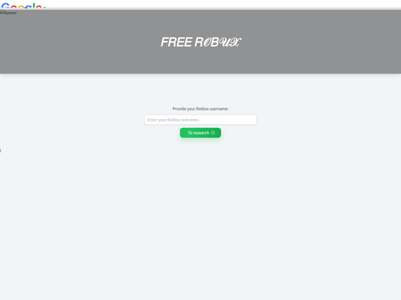 Screenshot of robux10k-inhere.blogspot.com