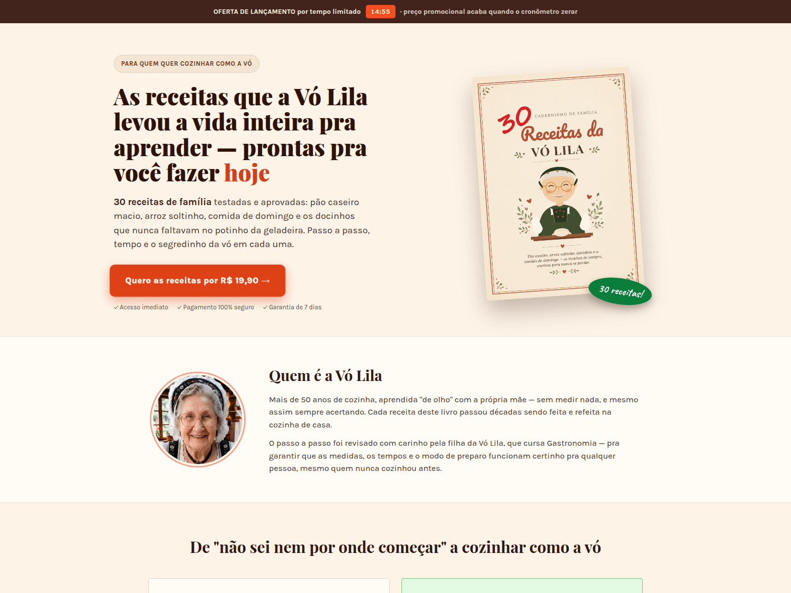 Screenshot of receitasvolila.com