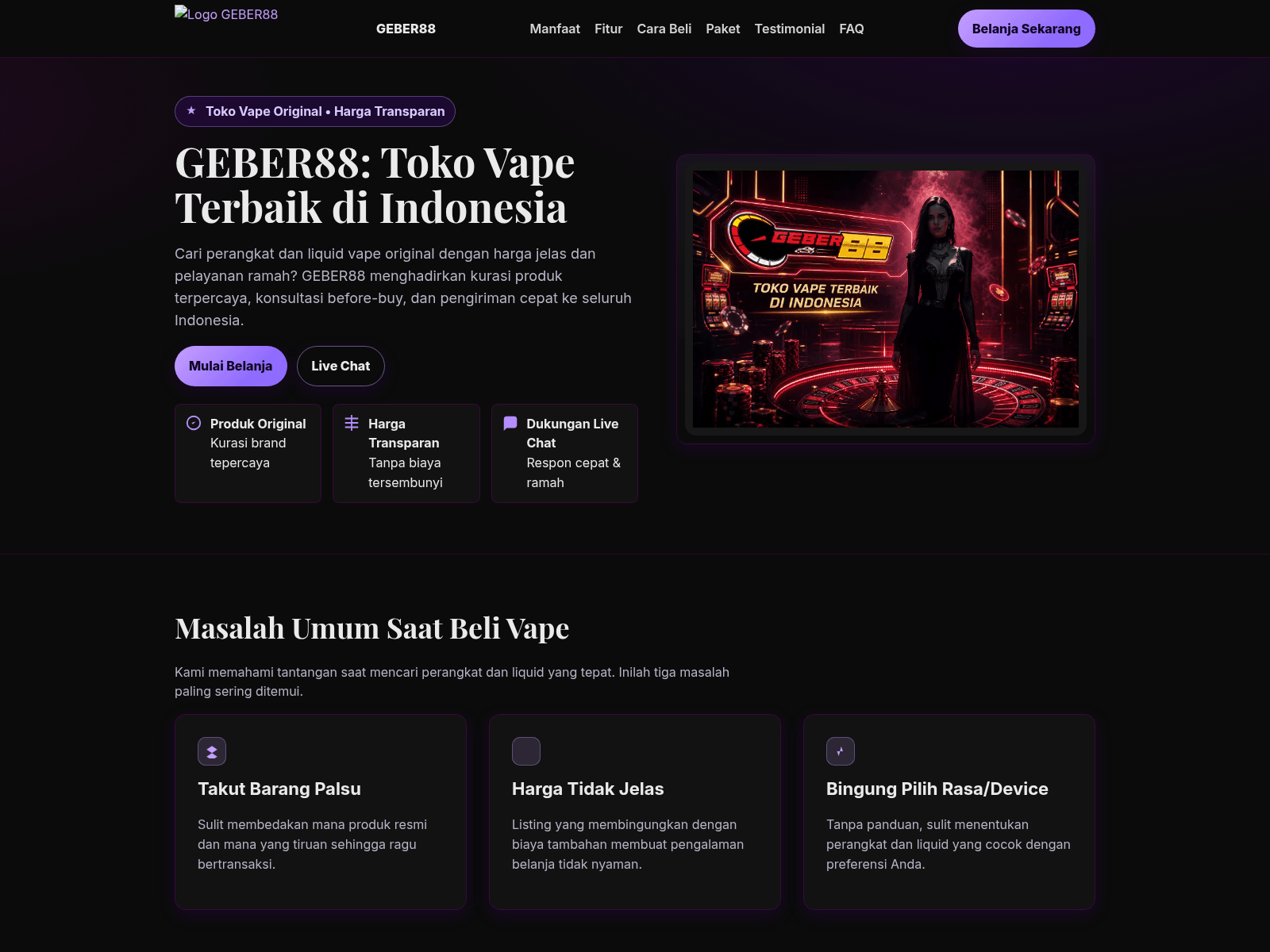 Screenshot of geber88.com
