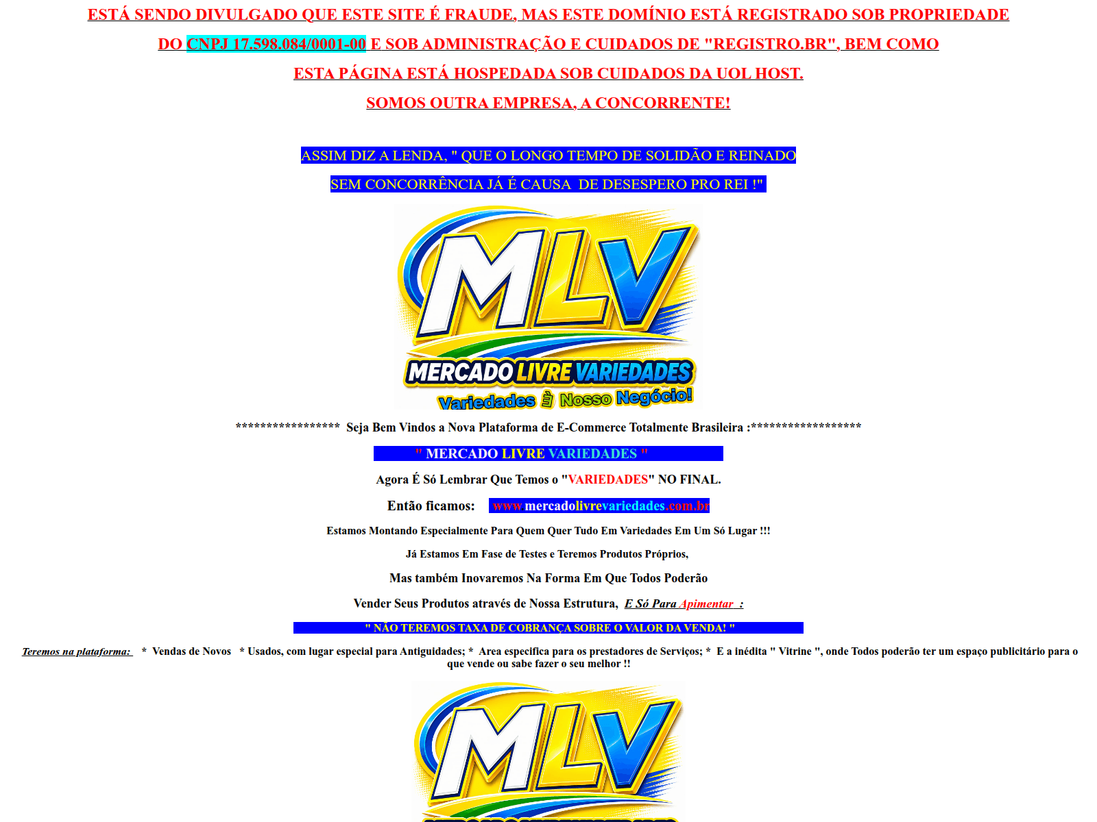 Screenshot of mercadolivrevariedades.com.br